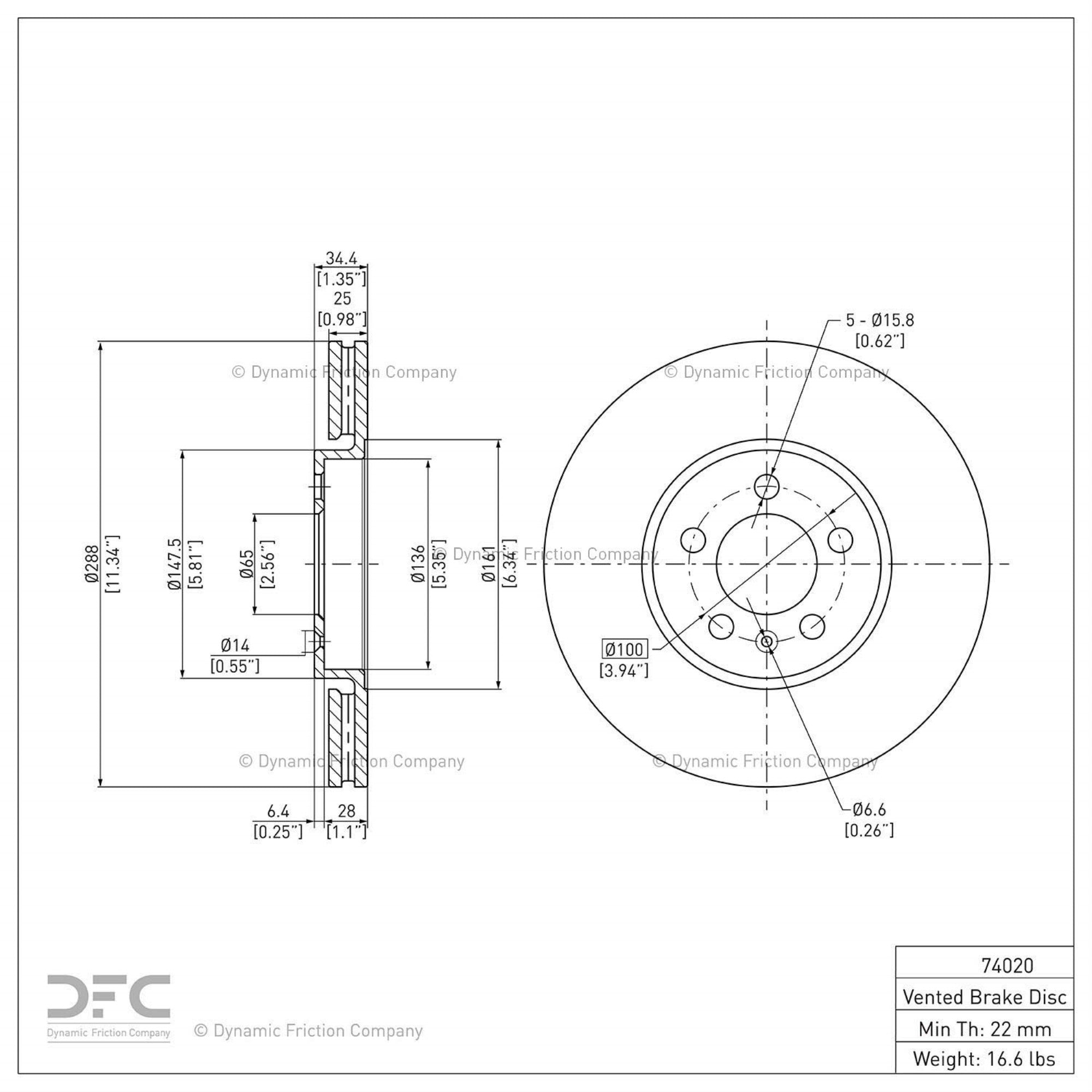 Geospec Coated Rotor - Oem Blank 604-74020