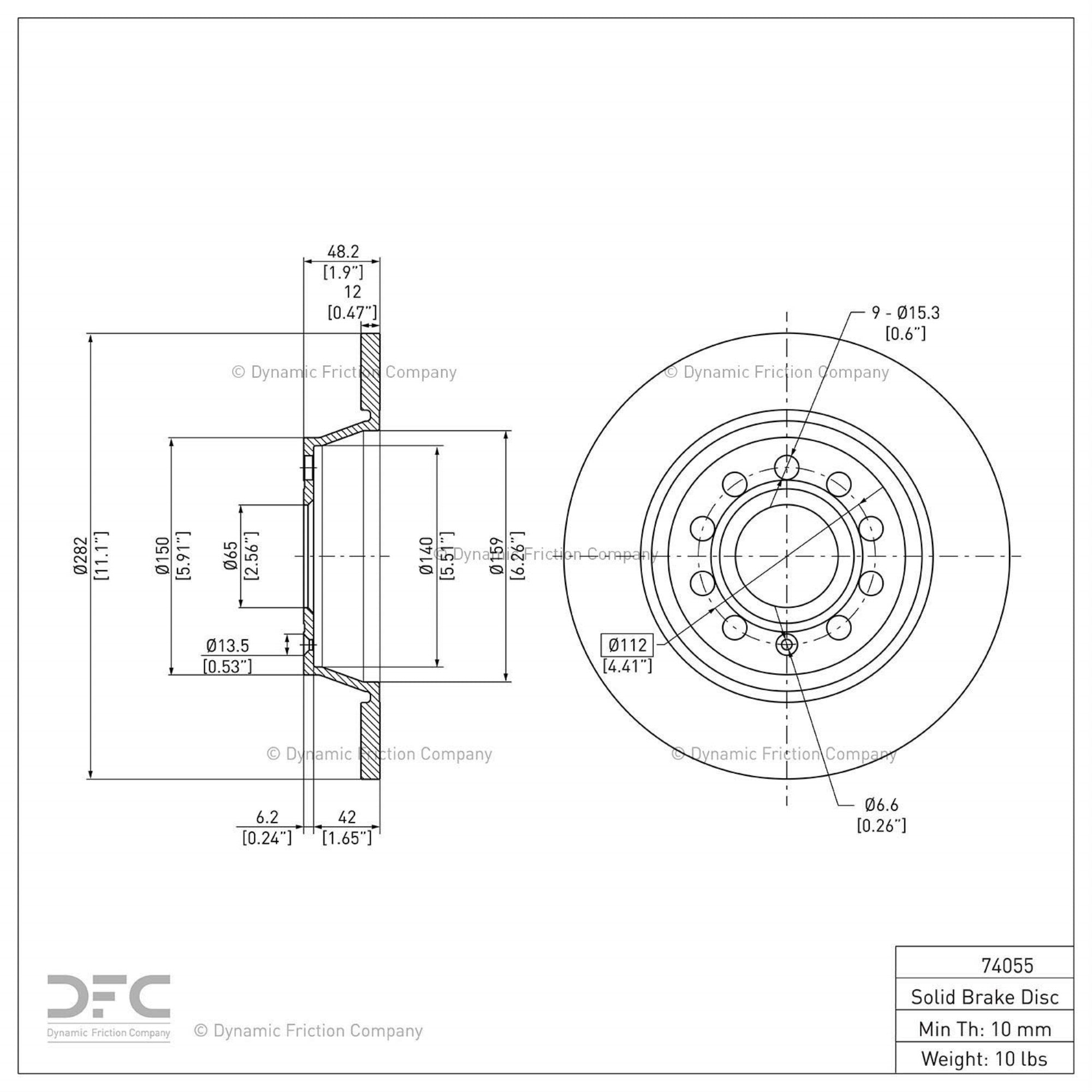 Geospec Coated Rotor - Oem Blank 604-74055