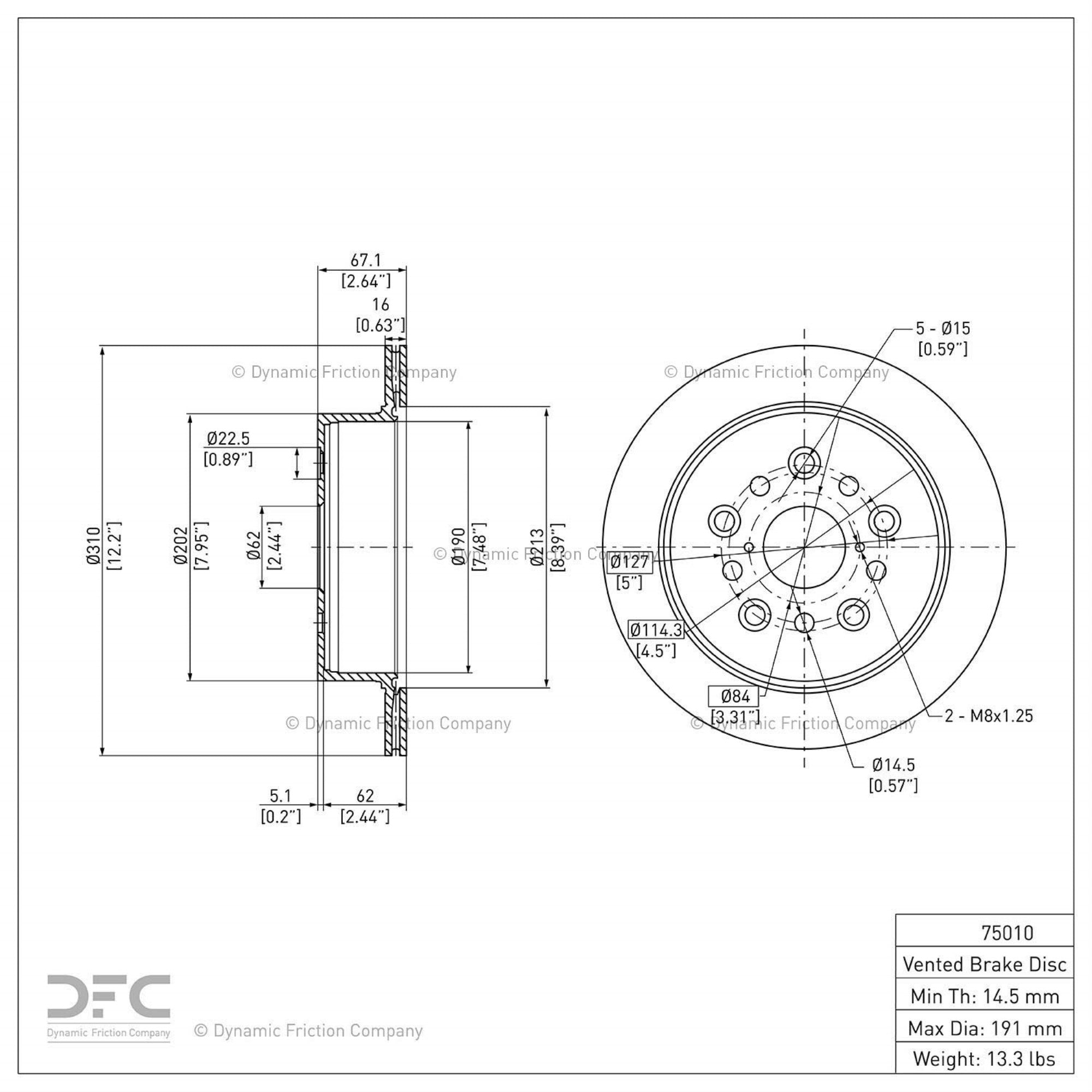 Geospec Coated Rotor - Oem Blank 604-75010