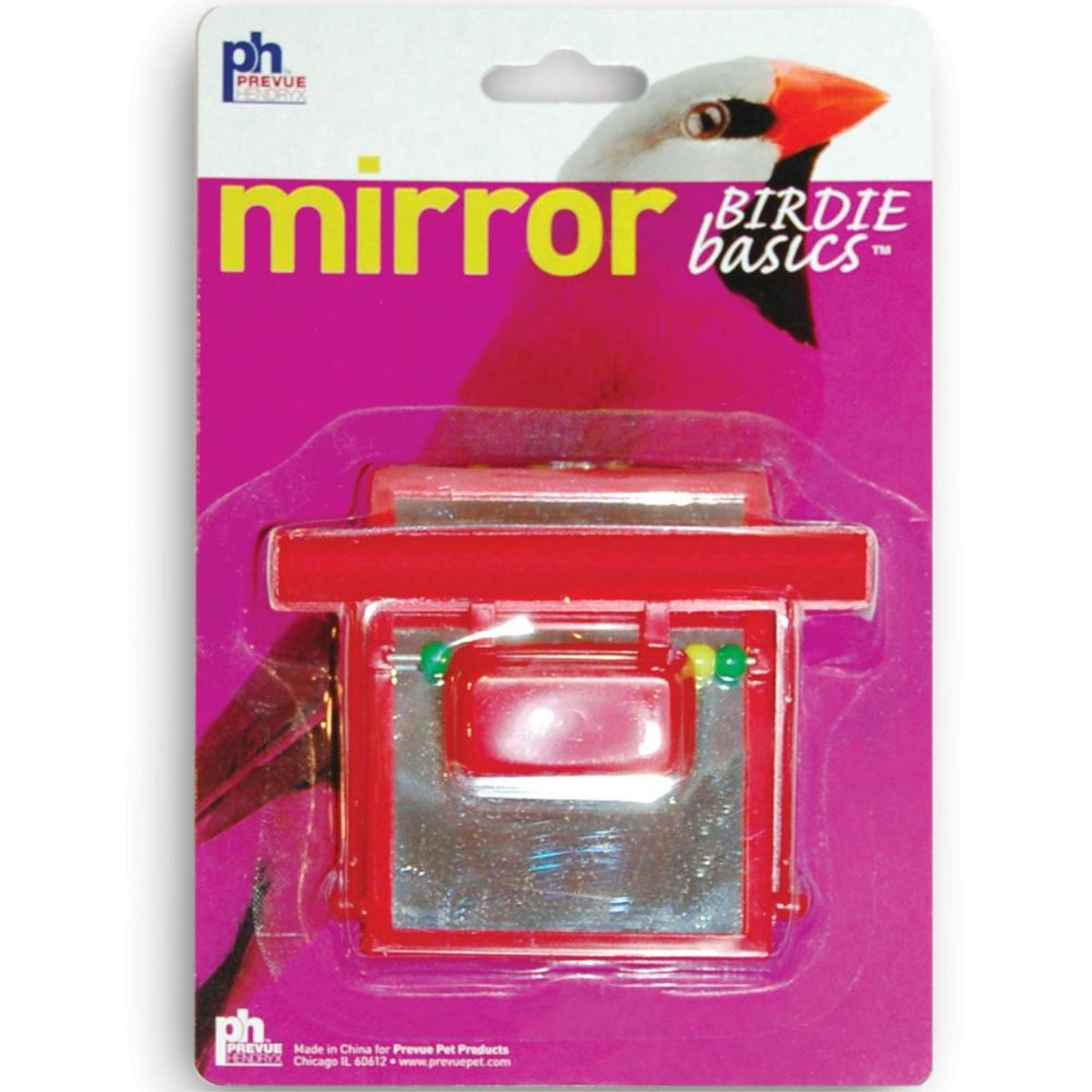 Bird Perch Mirror W/Beads