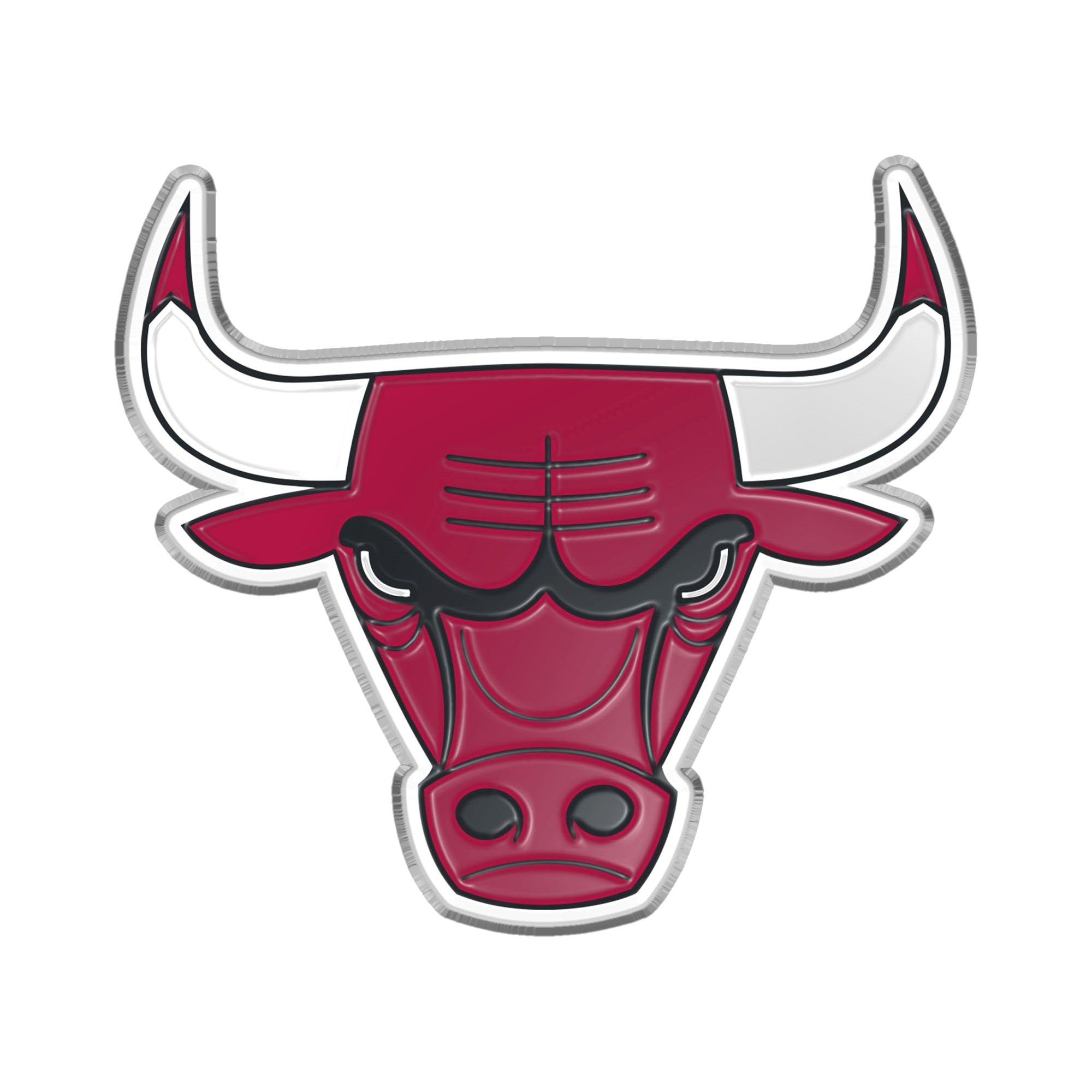 Chicago Bulls Heavy Duty Aluminum Embossed Color Emblem