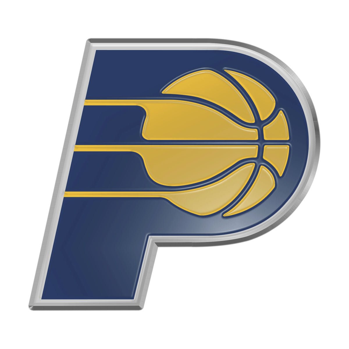 Indiana Pacers Heavy Duty Aluminum Embossed Color Emblem