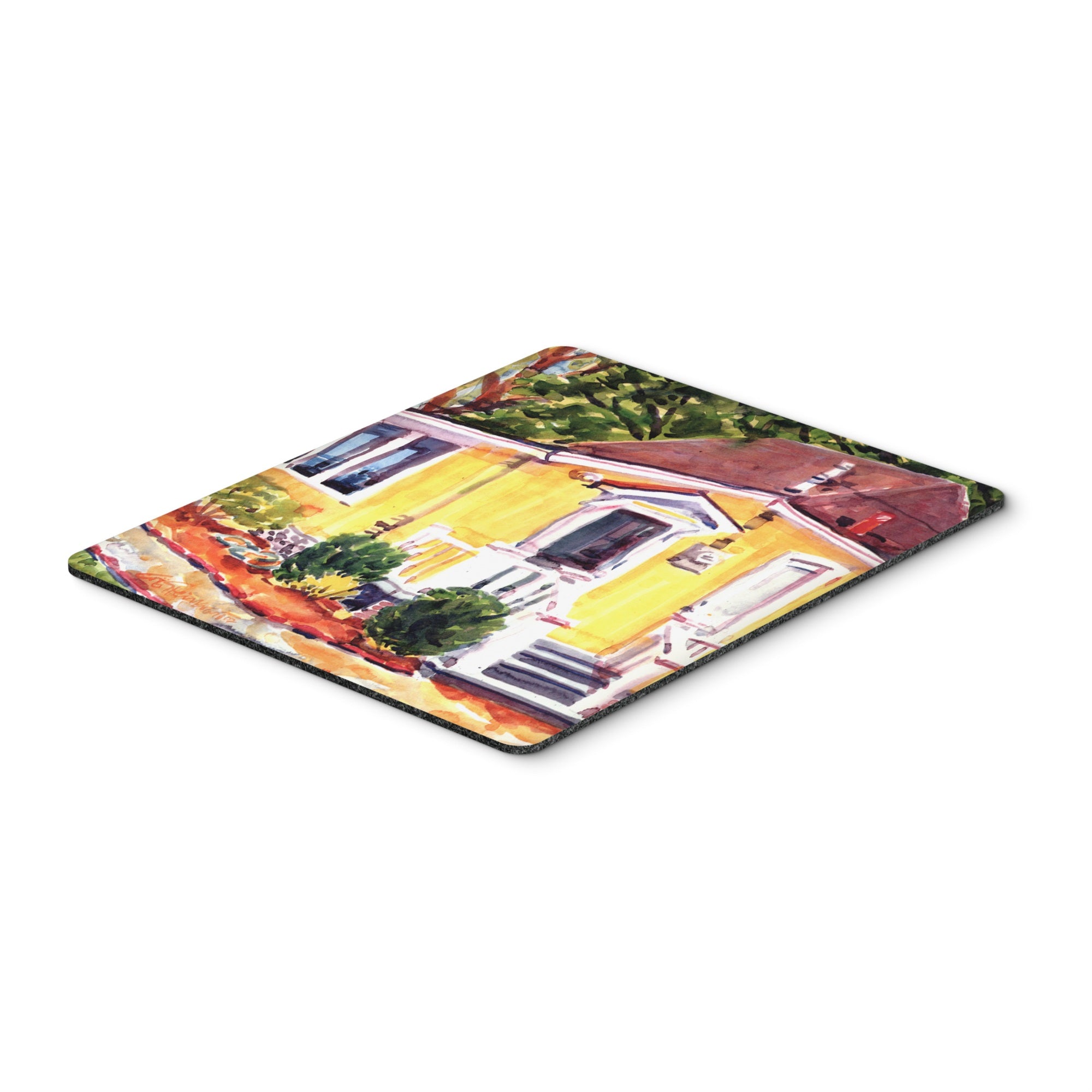Caroline'S Treasures Mouse/Hot Pad/Trivet, Yellow Cottage Houses (6045Mp)