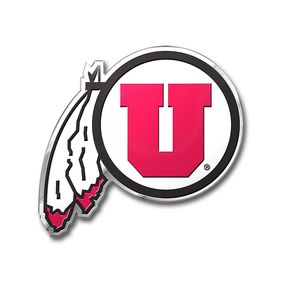 Fanmats, University Of Utah Embossed Color Emblem