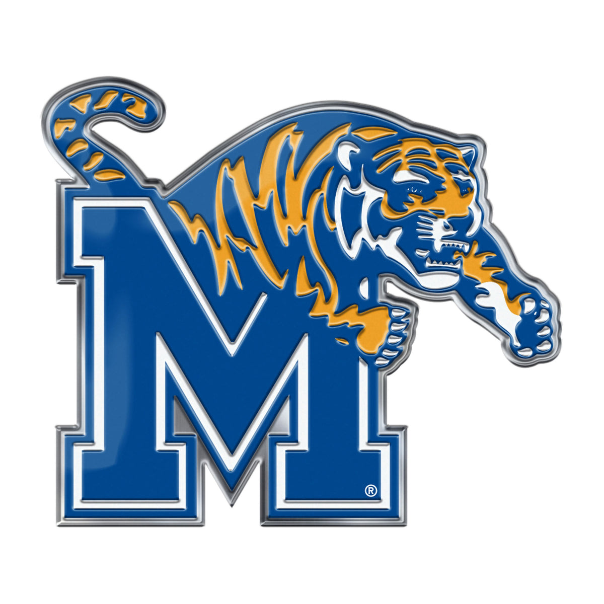 Fanmats, University Of Memphis Embossed Color Emblem