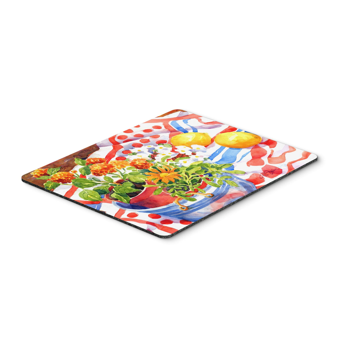 Caroline'S Treasures Flowers With A Side Of Lemons Mouse Pad/Hot Pad/Trivet (6058Mp)