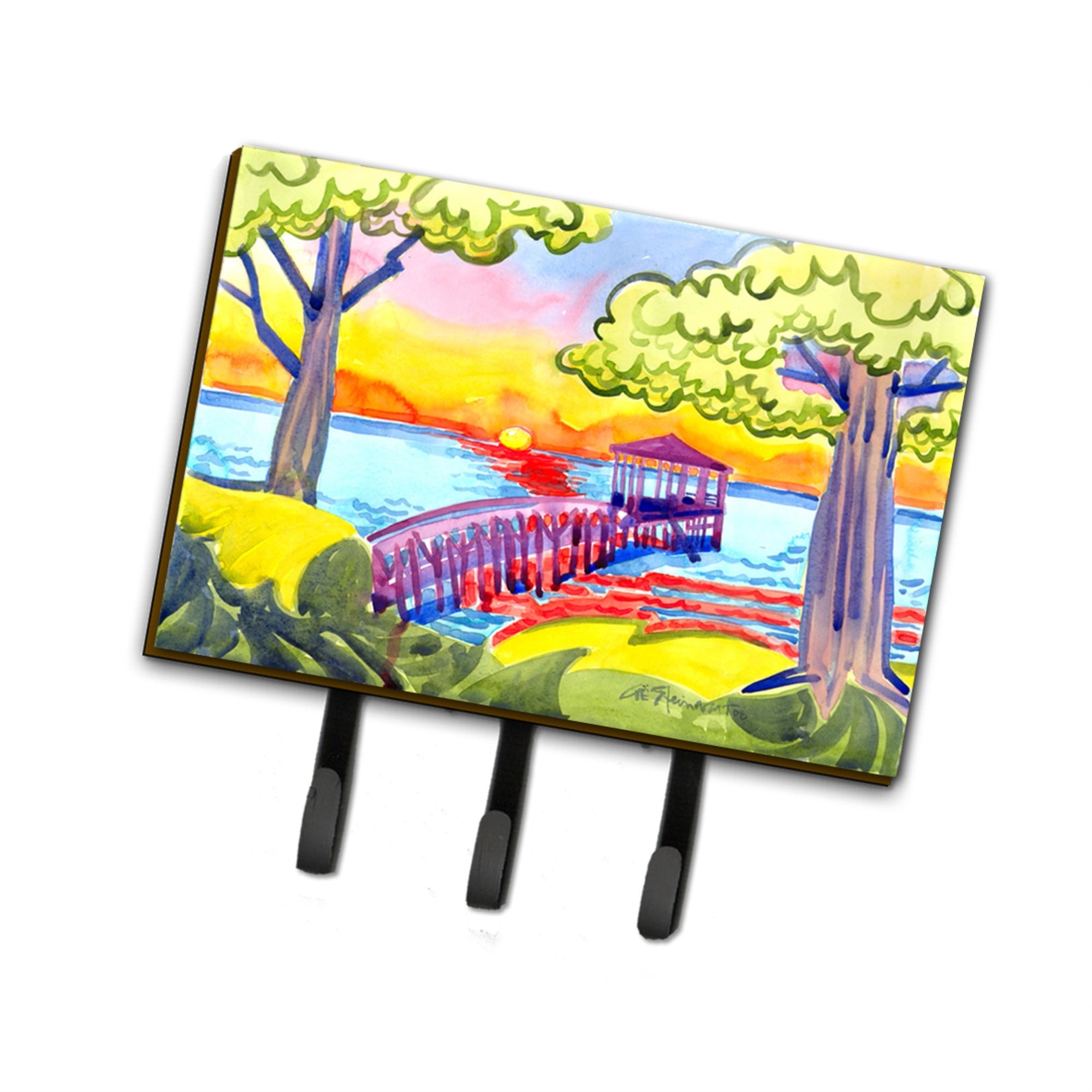 Caroline'S Treasures Dock At The Pier Leash Holder Or Key Hooks, Large, Multicolor