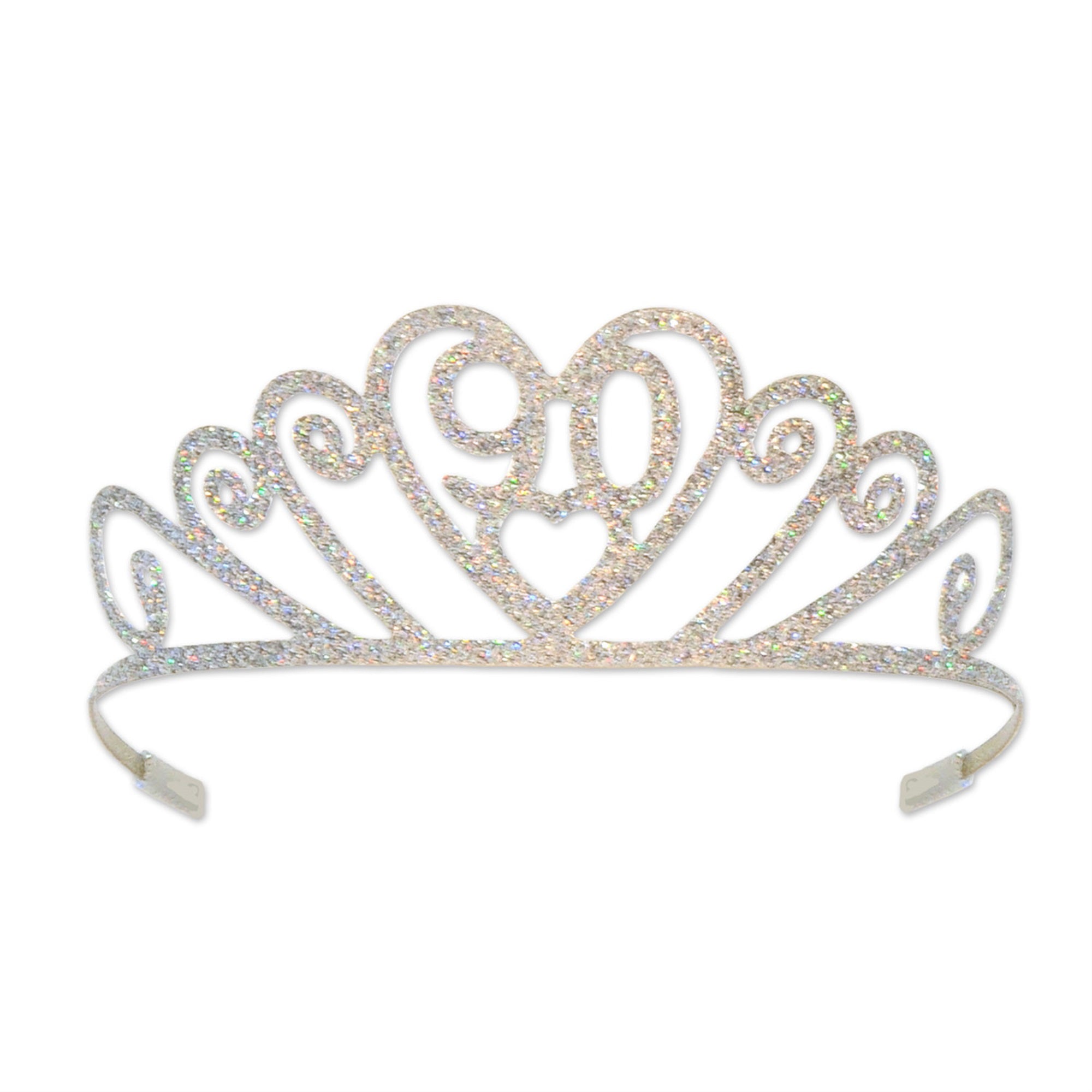 Glittered Metal  90  Tiara, (Pack Of 6)