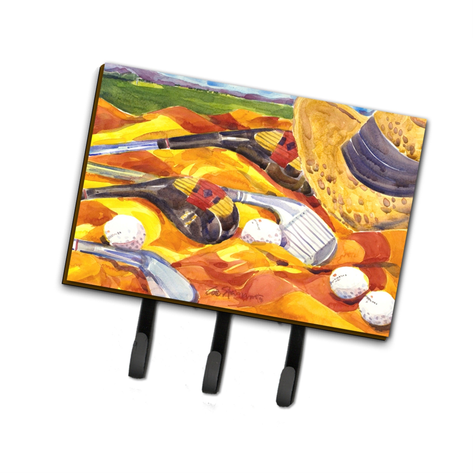 Caroline'S Treasures 6063Th68 Golf Clubs Golfer Leash Holder Or Key Hook, Large, Multicolor