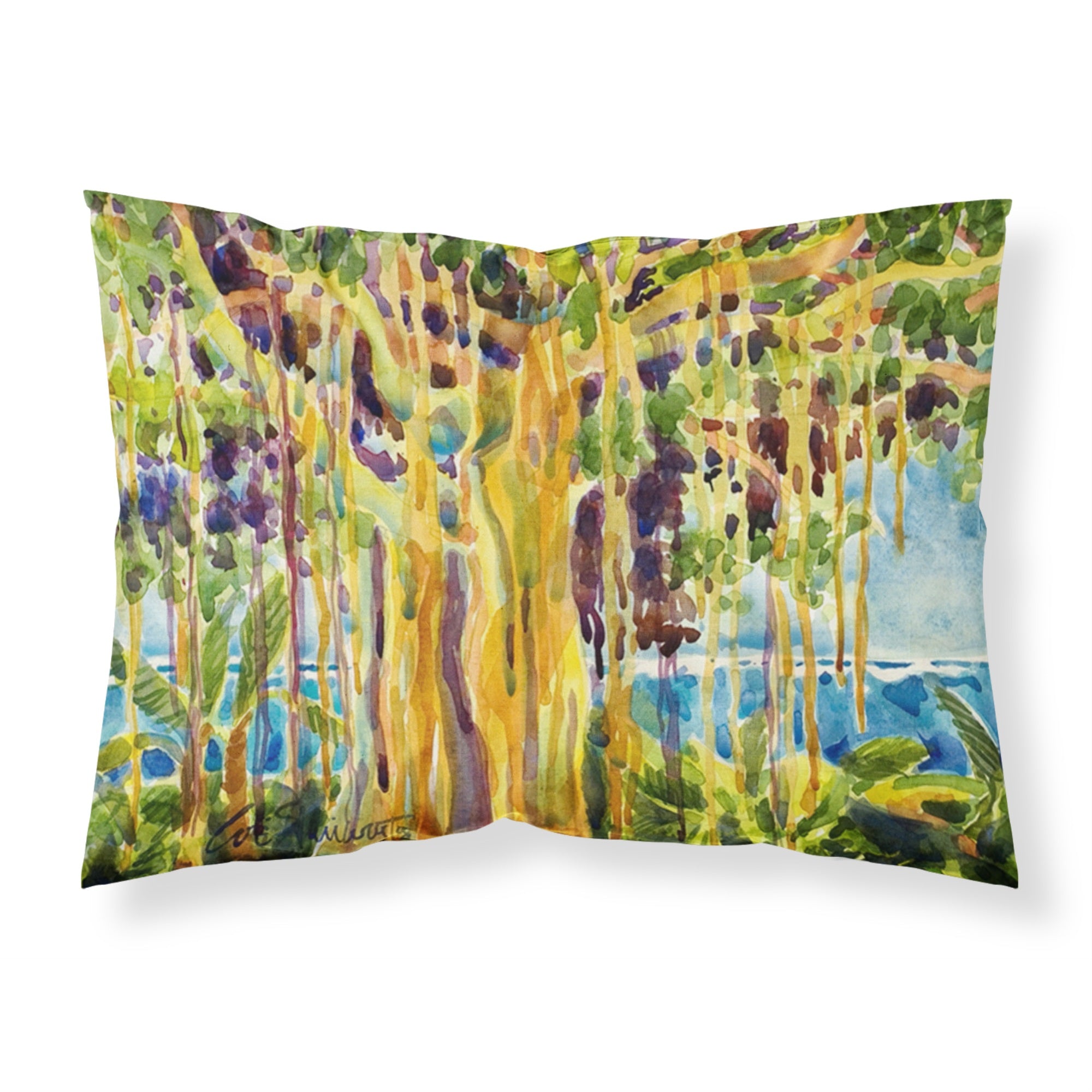 Caroline'S Treasures 6064Pillowcase Tree-Banyan Tree Moisture Wicking Fabric Standard Pillowcase, Large, Multicolor