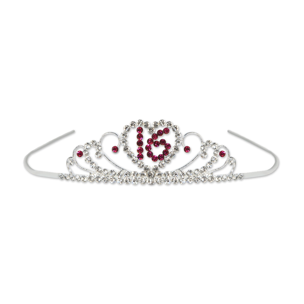 Sweet 16 Royal Rhinestone Tiara, (Pack Of 6)