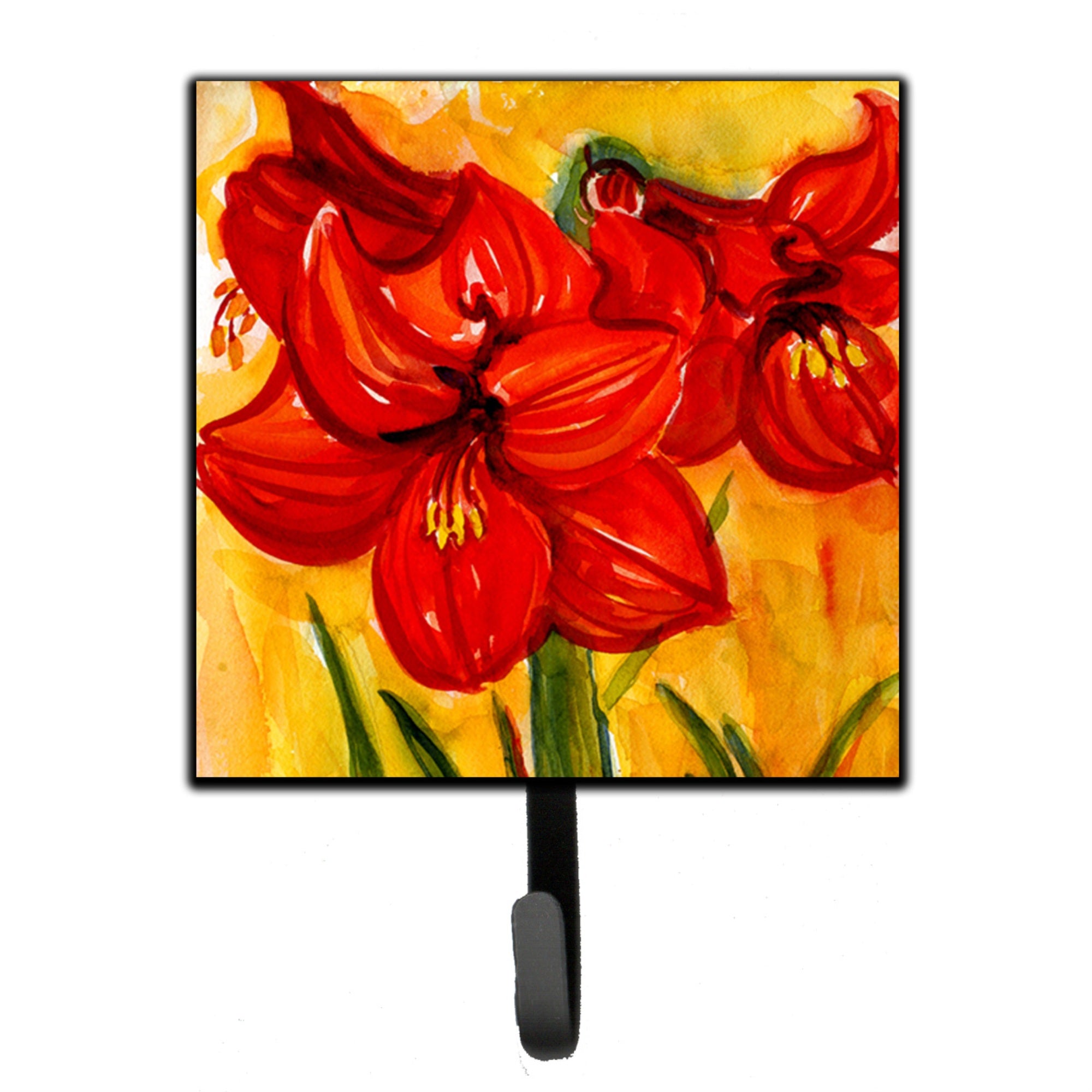 Caroline'S Treasures 6067Sh4 Flower-Amaryllis Leash Holder Or Key Hook, Small, Multicolor