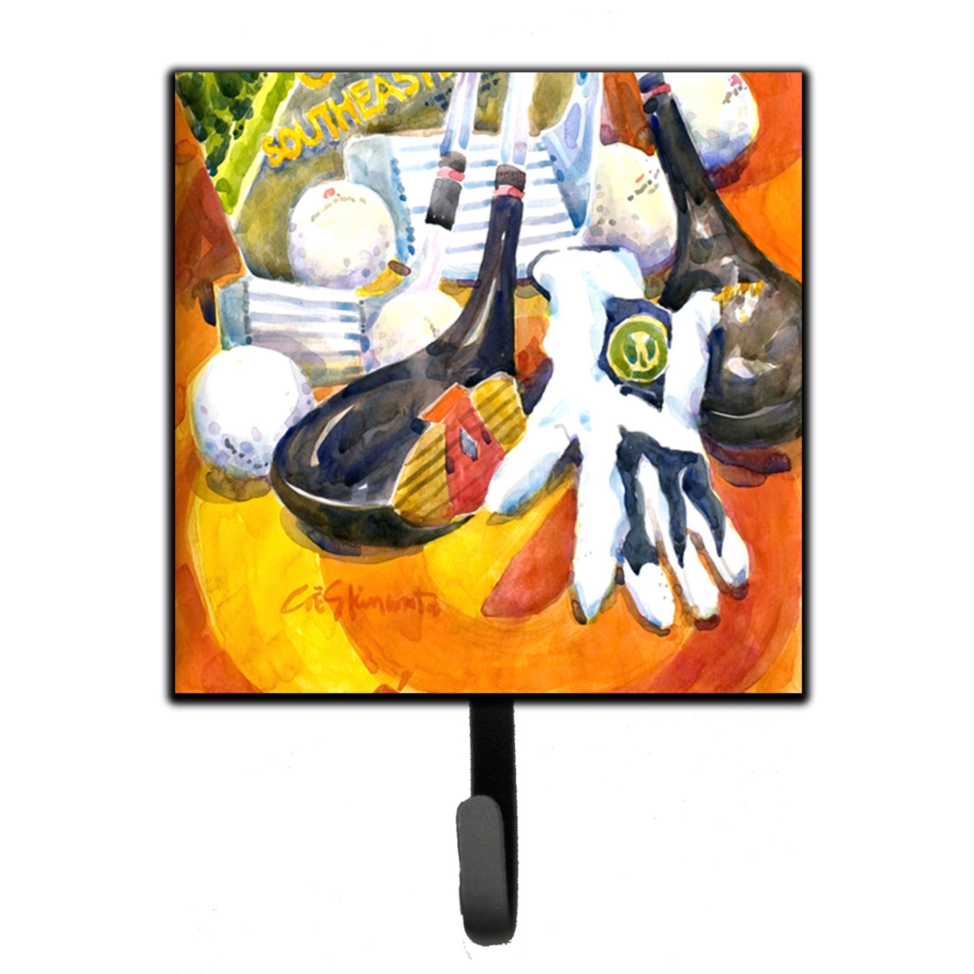 Caroline'S Treasures 6070Sh4 Southeastern Golf Clubs With Glove And Balls Leash Holder Or Key Hook, Small, Multicolor