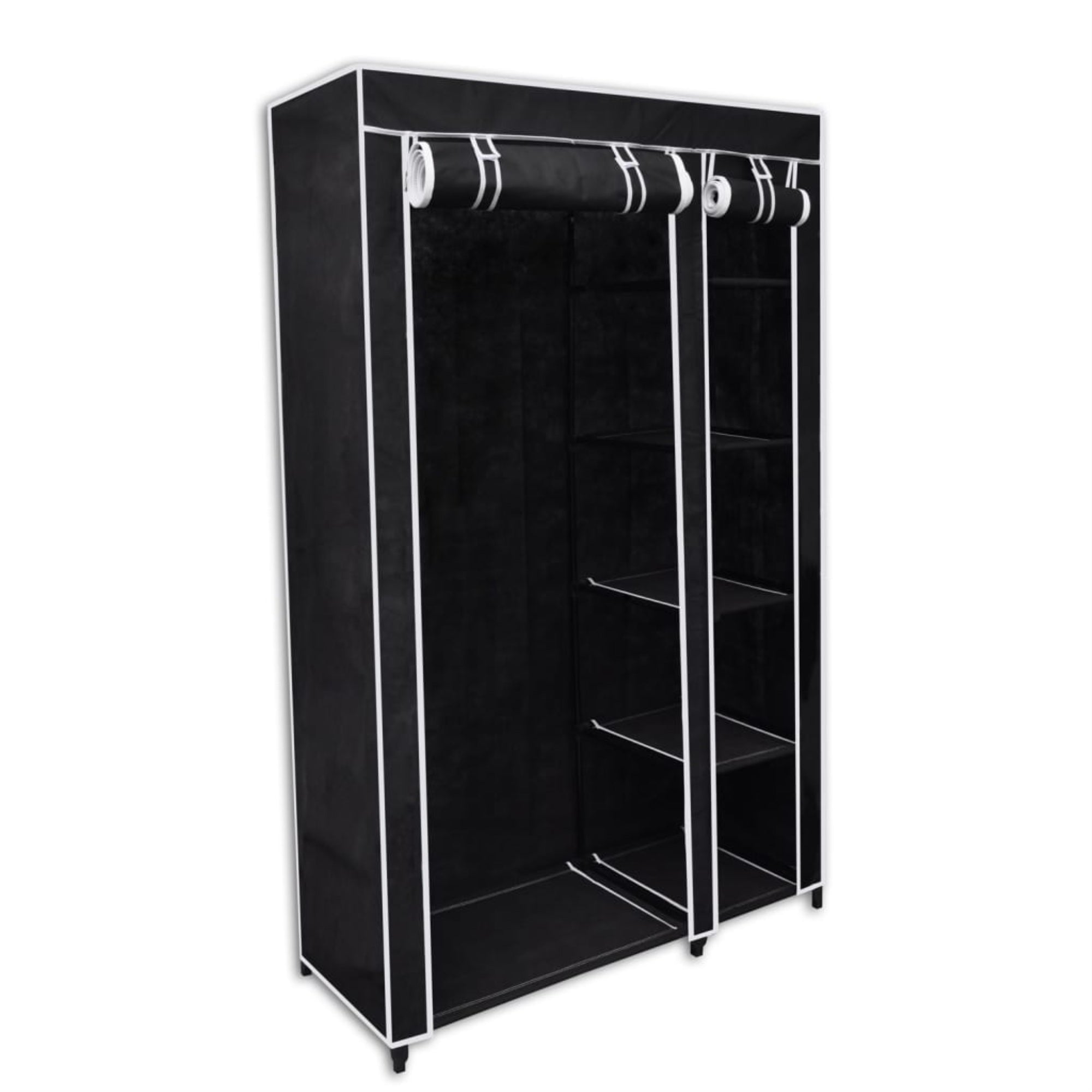 Vidaxl Folding Wardrobe Black 43' X 18' X 69'