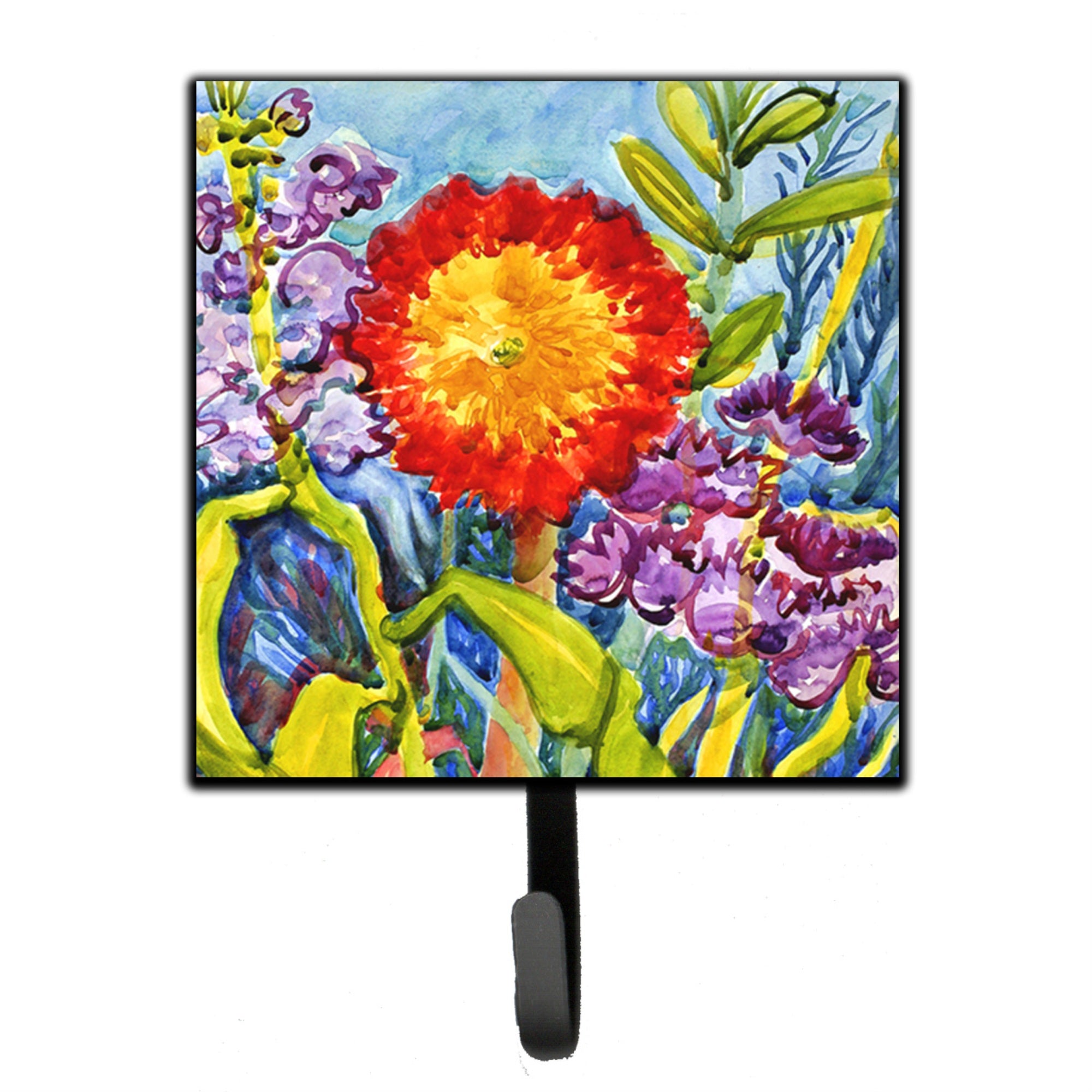 Caroline'S Treasures 6075Sh4 Flower-Sunflower Leash Holder Or Key Hook, Small, Multicolor