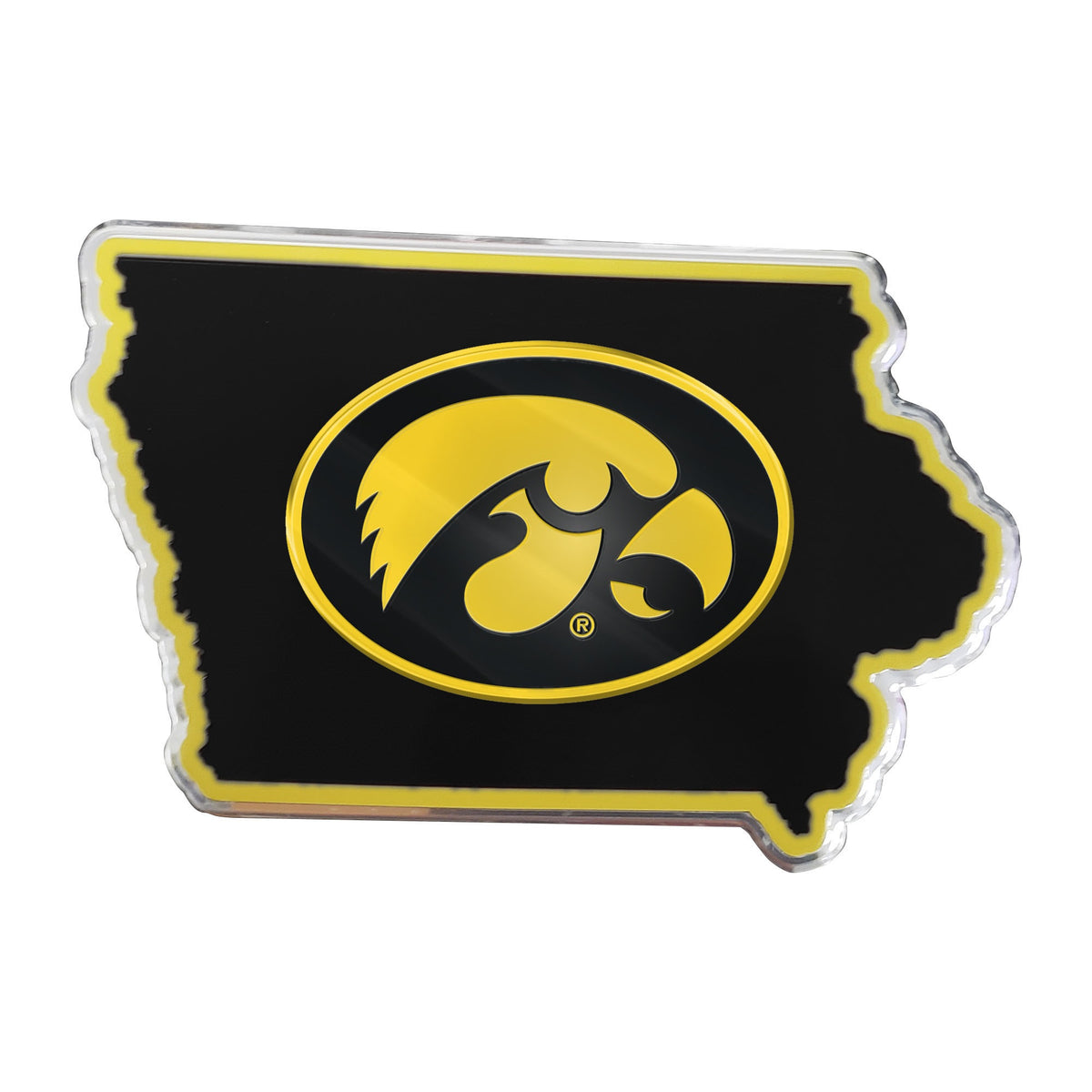 Fanmats, University Of Iowa Embossed State Emblem