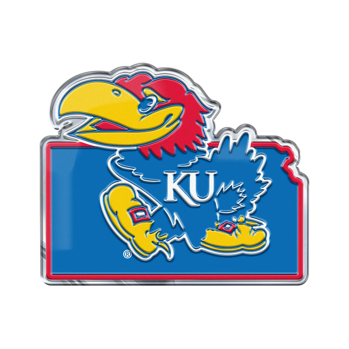 Fanmats, University Of Kansas Embossed State Emblem
