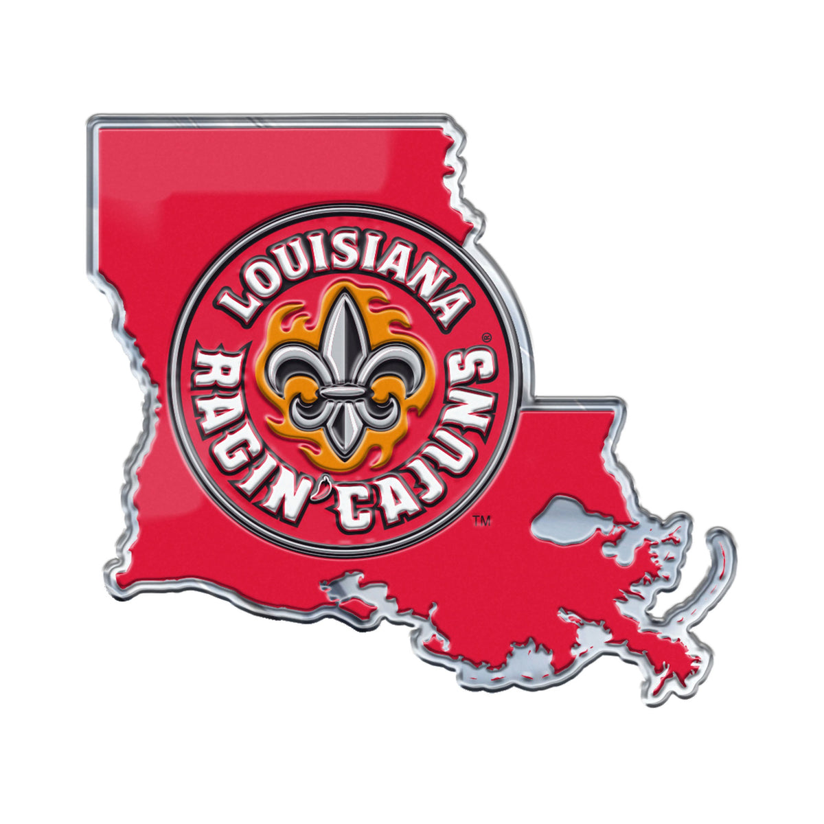 Fanmats, University Of Louisiana-Lafayette Embossed State Emblem