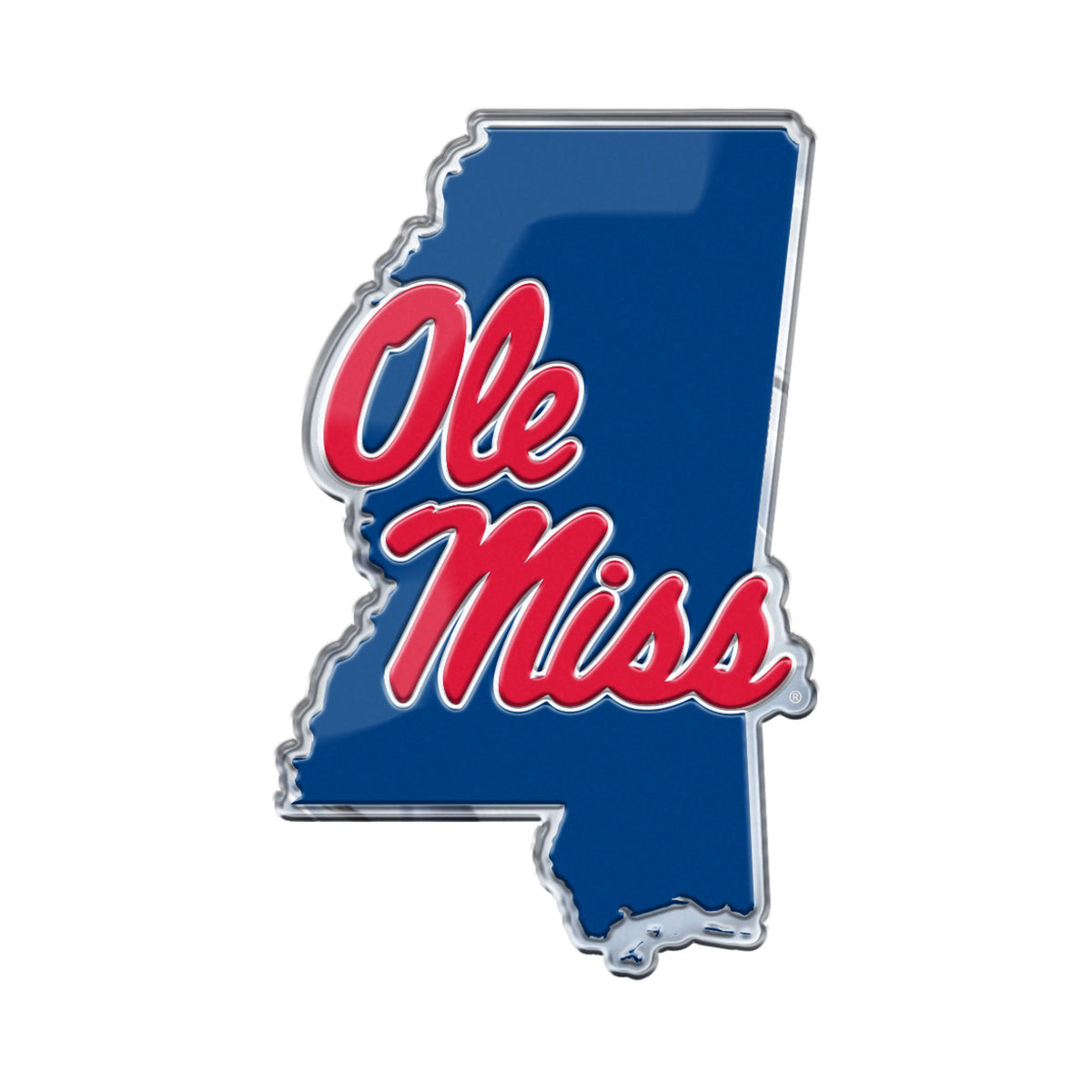Fanmats, University Of Mississippi (Ole Miss) Embossed State Emblem