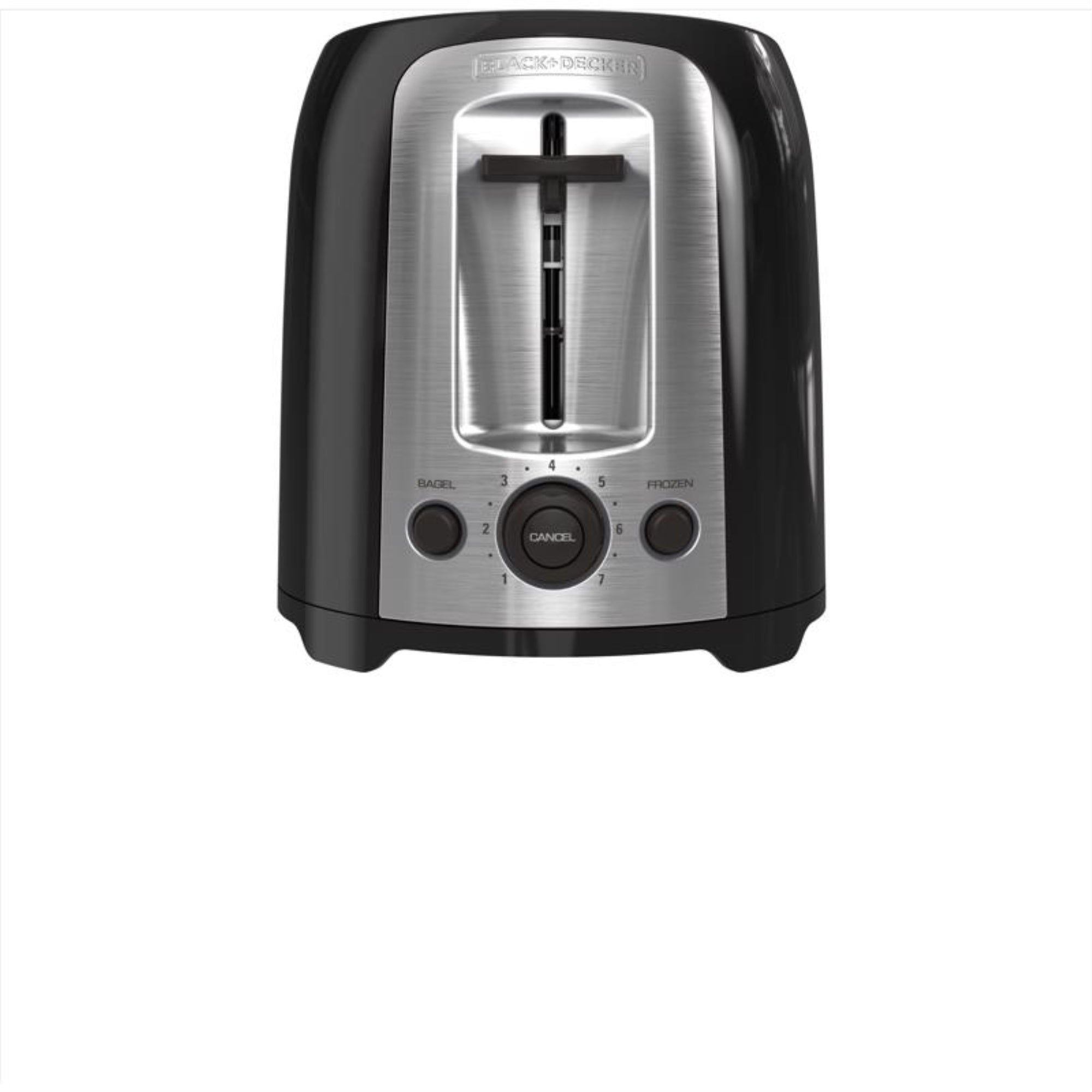 Black+Decker Stainless Steel Black/Silver 2 slot Toaster 12.32 in. H X 9.09 in. W X 8.58 in. D, (Pack of 1)