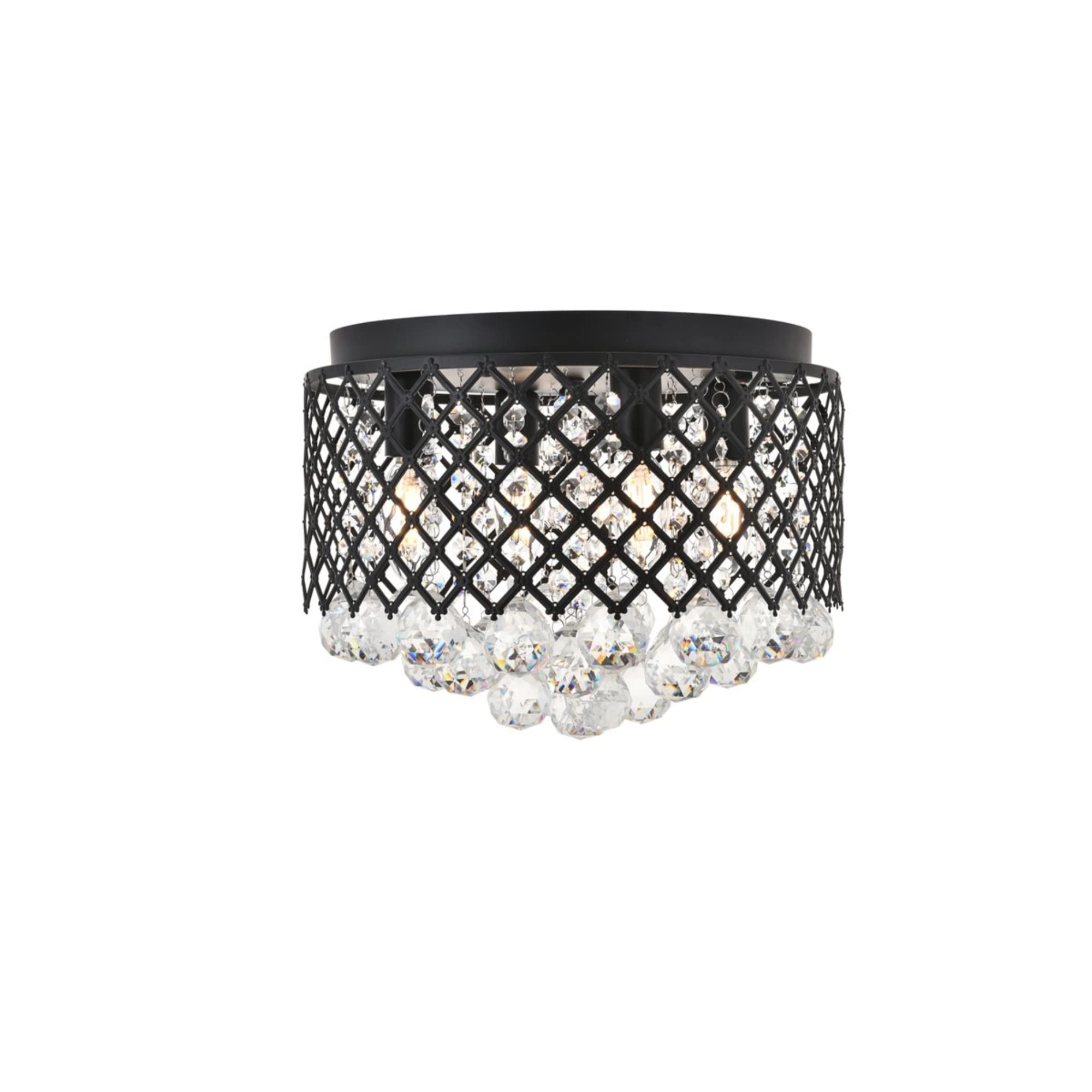 Tully 4 light Matte Black Flush Mount