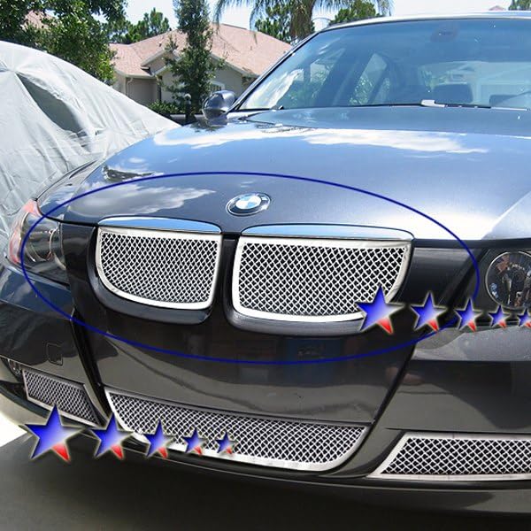 2006-2007 Bmw 325I /2006-2007 Bmw 330I Stainless Steel Polished Finish 1.8 Mm Wire Mesh Mesh Grille