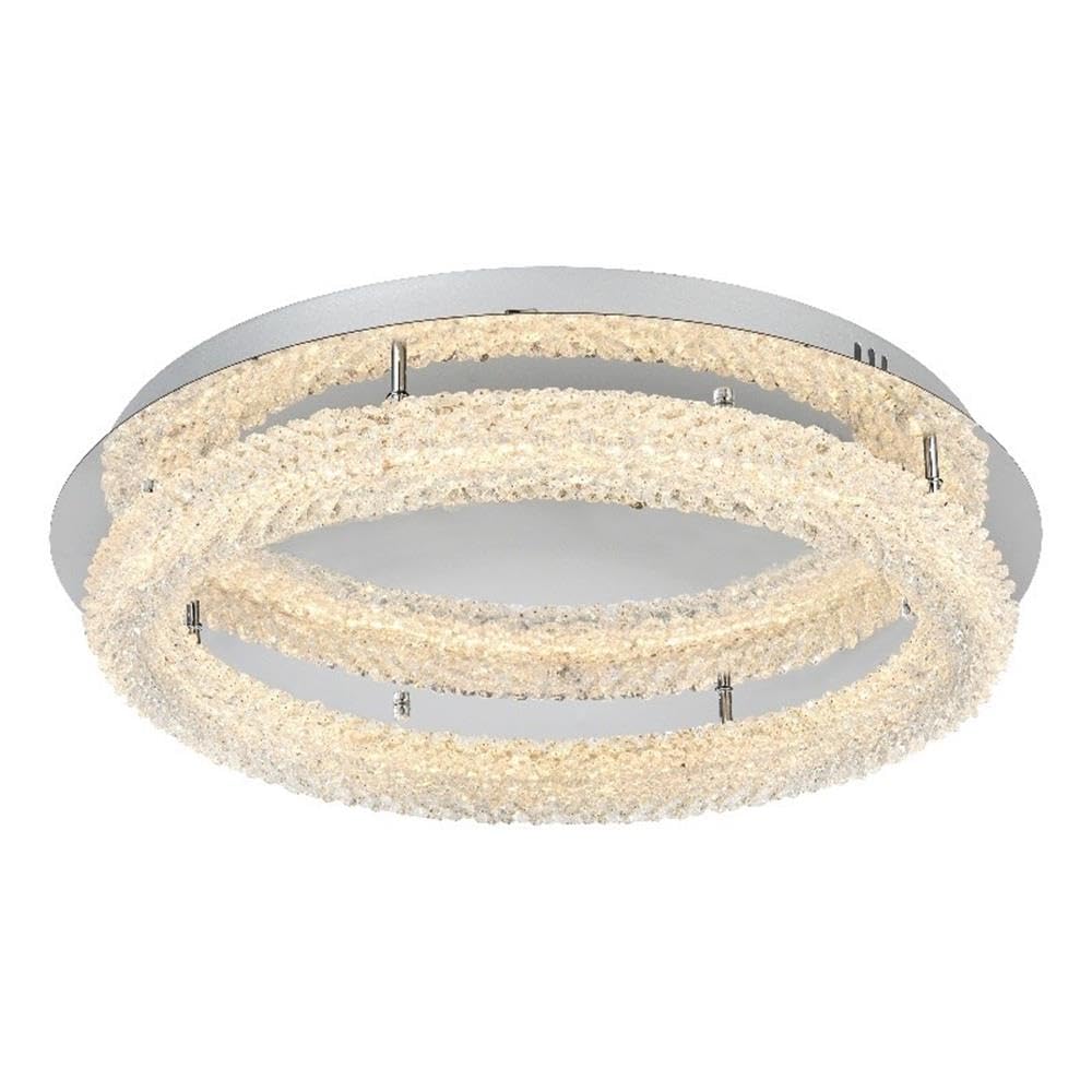 Elegant Lighting Bowen 26 Inch Adjustable Led Flush Mount In Chrome