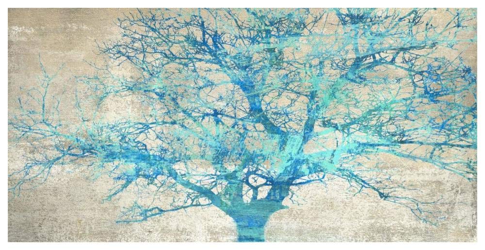 Turquoise Tree-Paper Art-62x32”