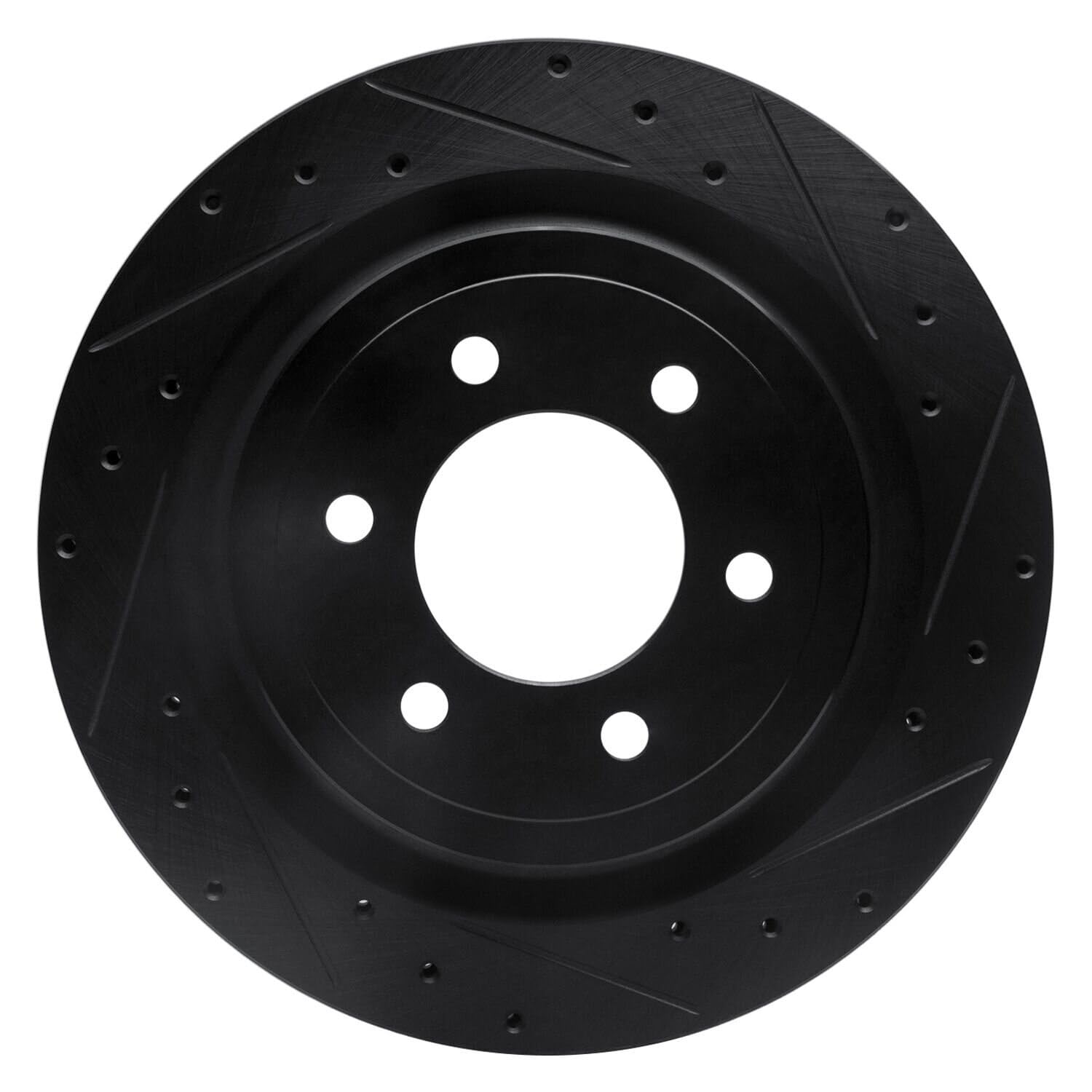 R1 Concepts Brake Rotor Drilled and Slotted Black ECB-54288R