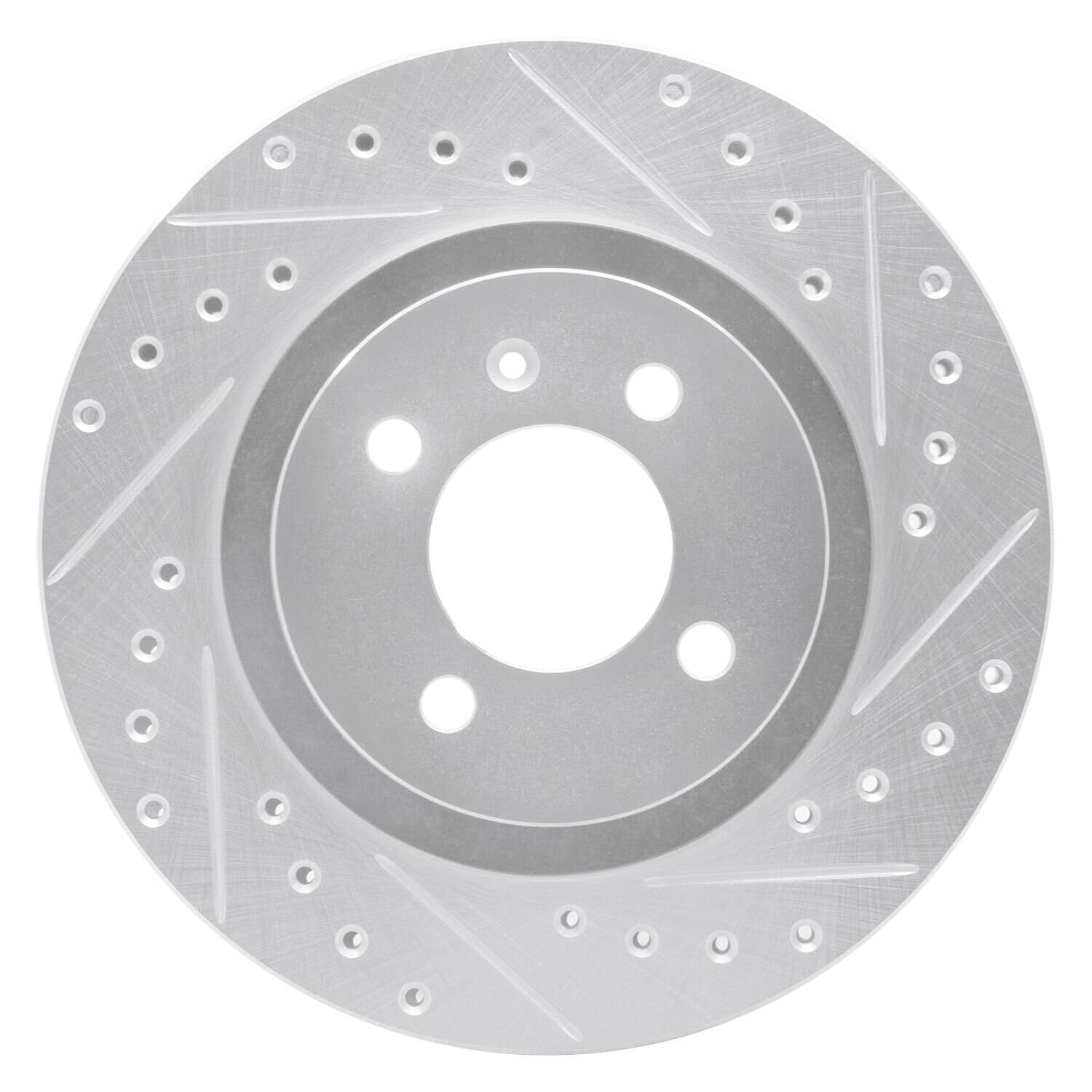 R1 Concepts Brake Rotor Drilled and Slotted Silver EDZ-74008R