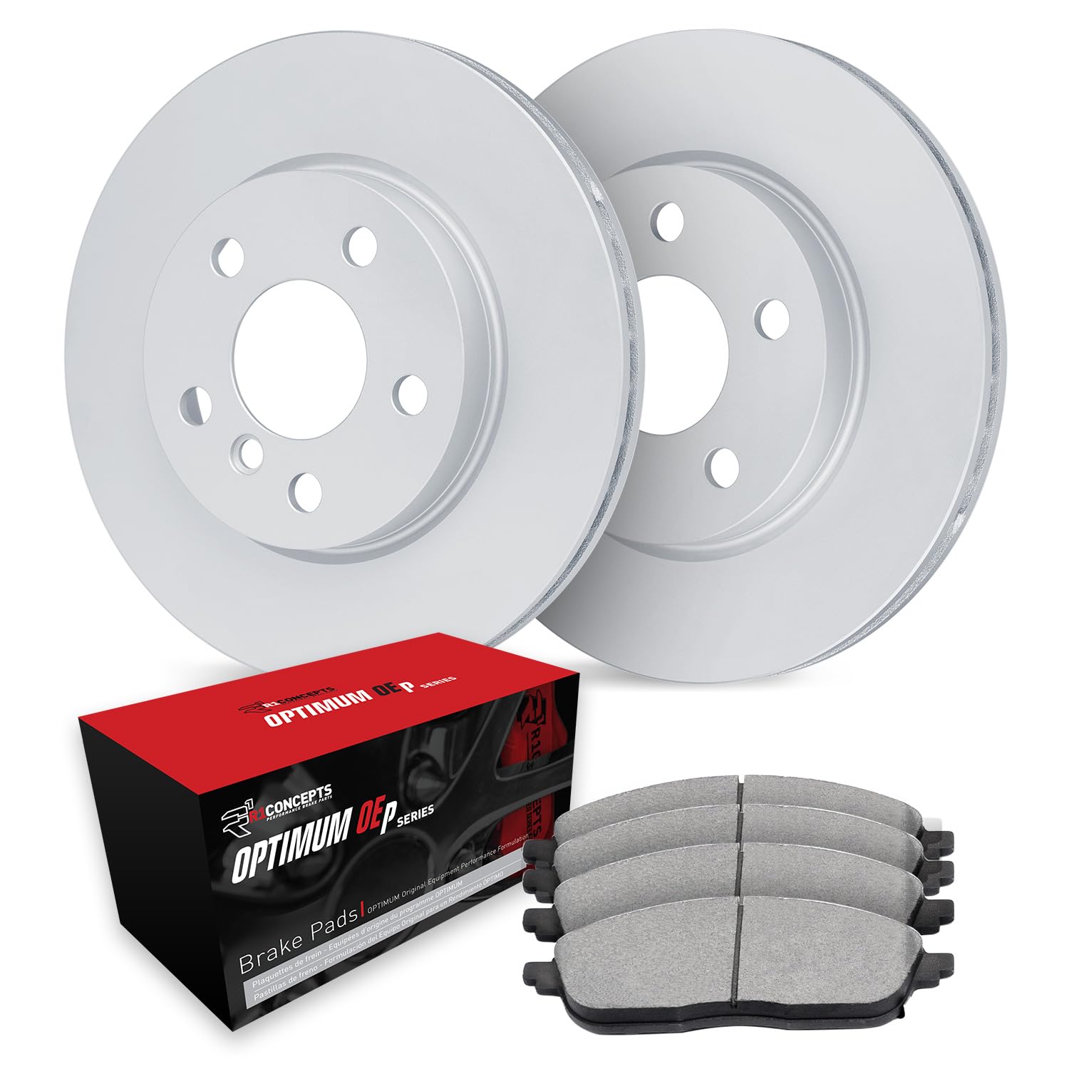 R1 Concepts GEOMET Disc Brake Rotor Set with Optimum Oe Pads WJUN1-63013