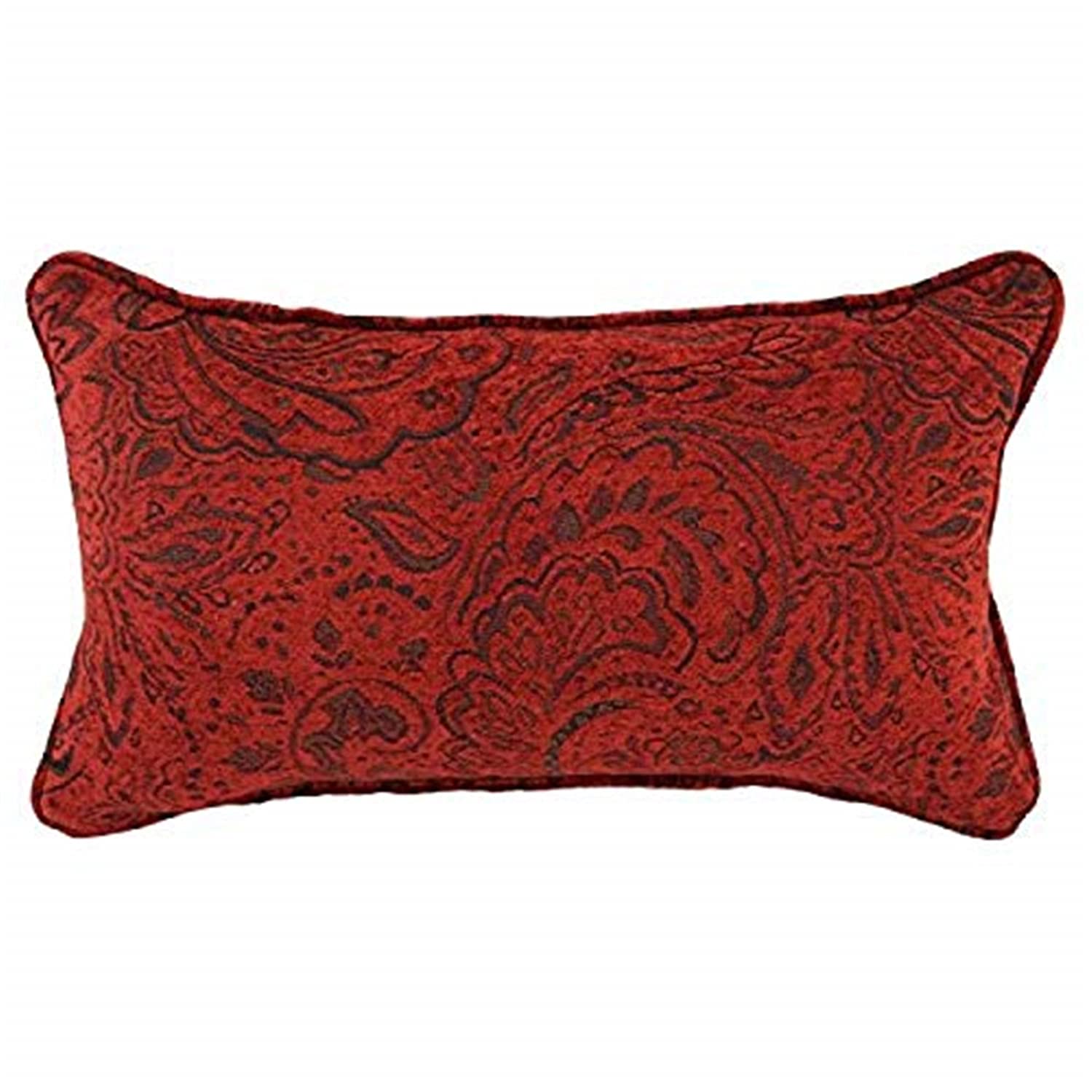 20-inch by 12-inch Double-corded Patterned Jacquard Chenille Back Support PIllow with Insert - Macaroon
