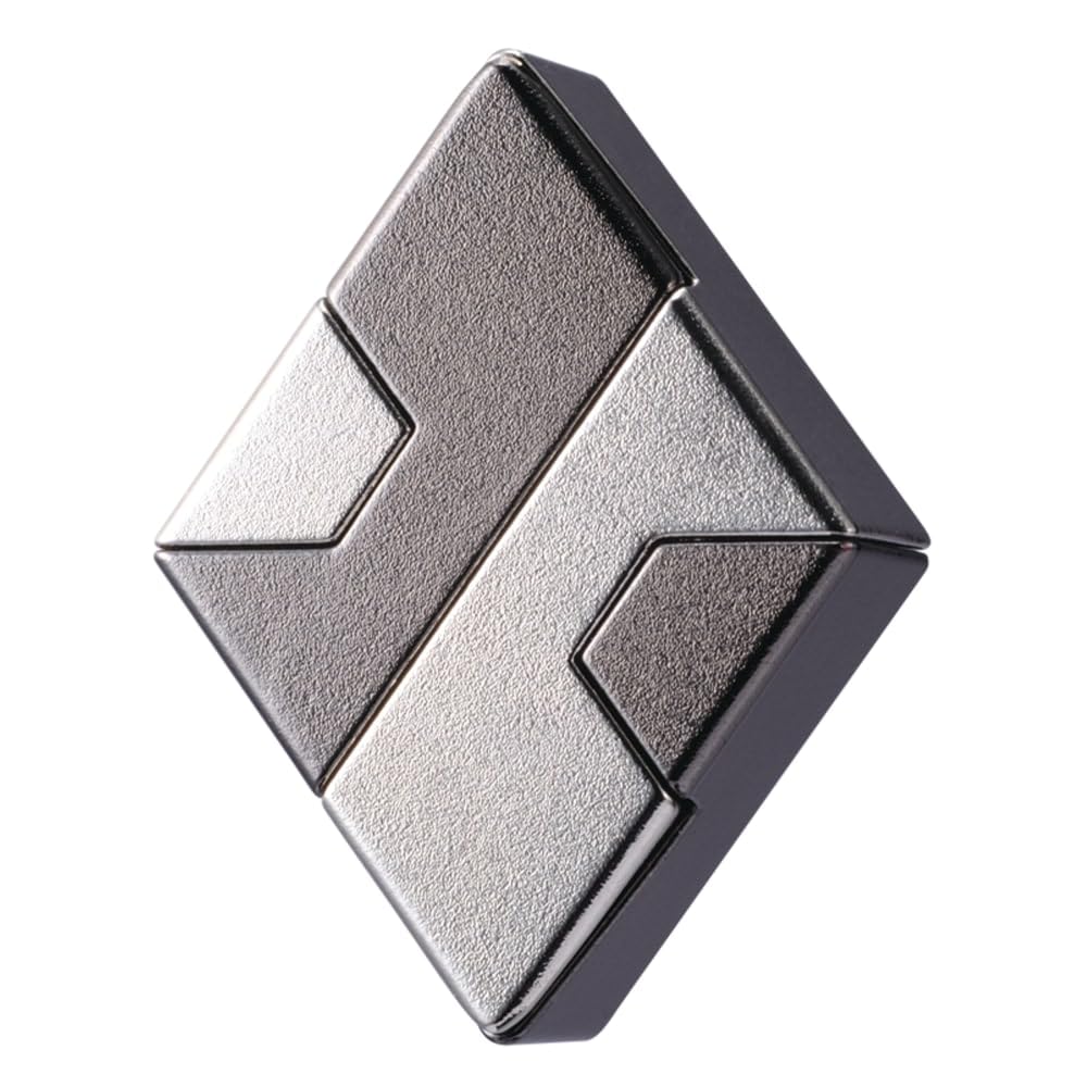 Bepuzzled | Diamond Hanayama Metal Brainteaser Puzzle Mensa Rated Level 1, For Ages 12 And Up