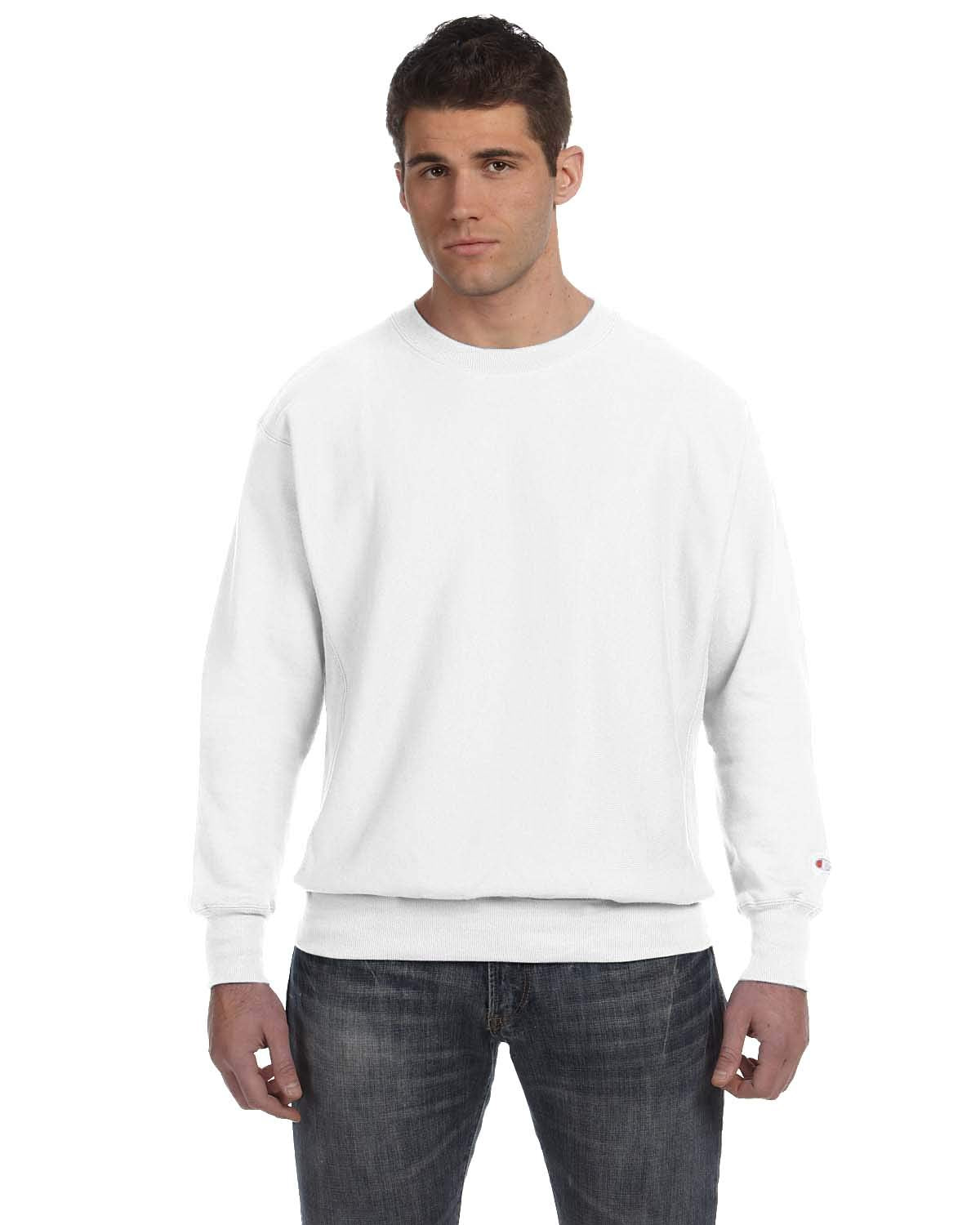 Champion Reverse Weave Crewneck Sweatshirt - White, XL