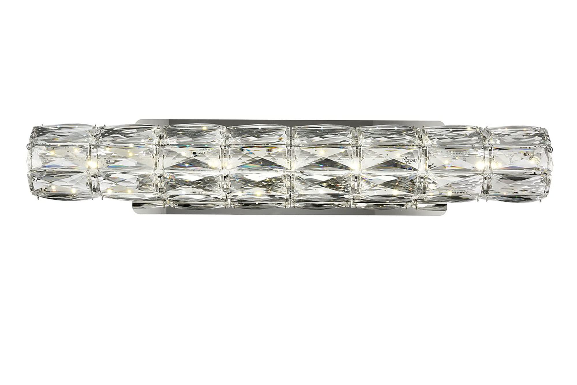 Elegant Decor Indoor Modern Valetta Integrated Led Chip Light Chrome Wall Sconce Clear Royal Cut Crystal - 24.4X4.7