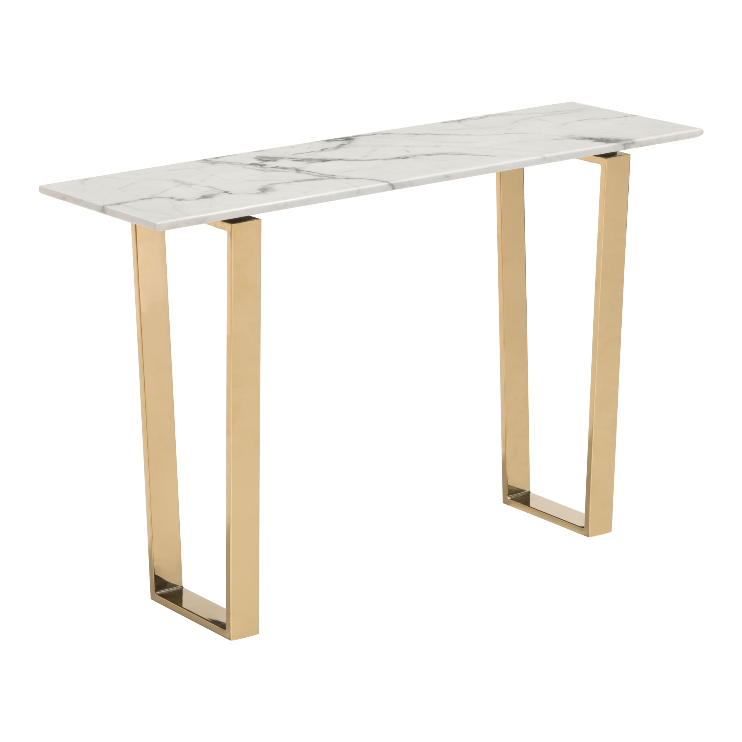 Zuo Atlas Console Table White & Gold