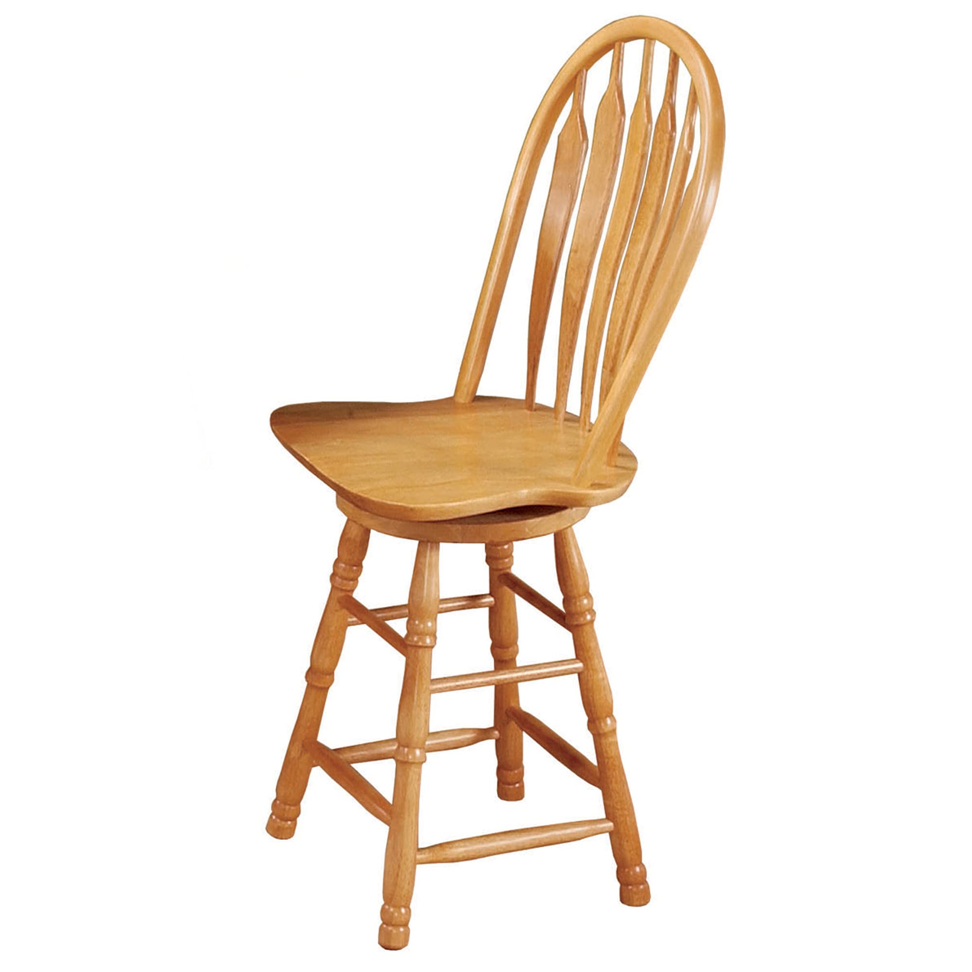Sunset Trading Oak Selections 24 Swivel Barstool | Counter Height Stool | Light Oak"