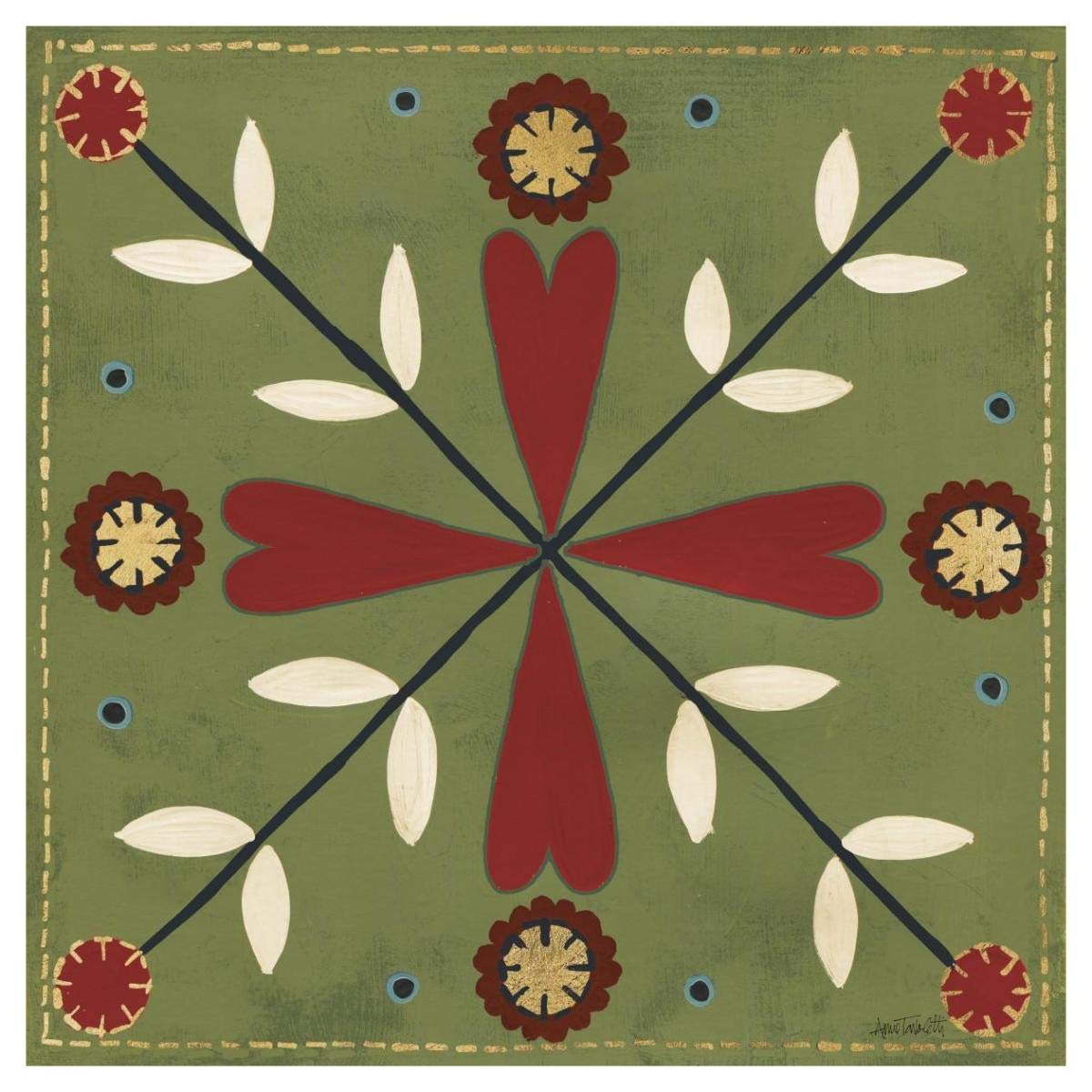 Festive Tiles II -Paper Art-42x42”