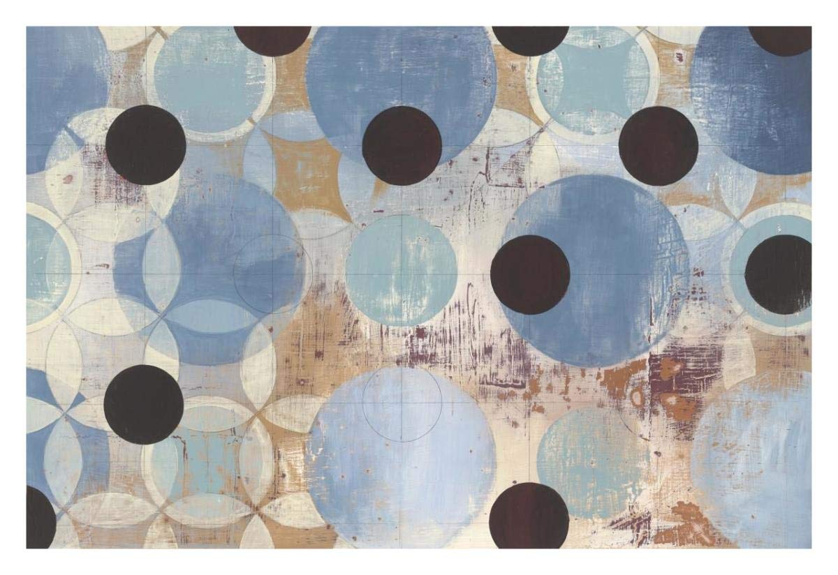 Blue Dots Neutral -Paper Art-32x22”