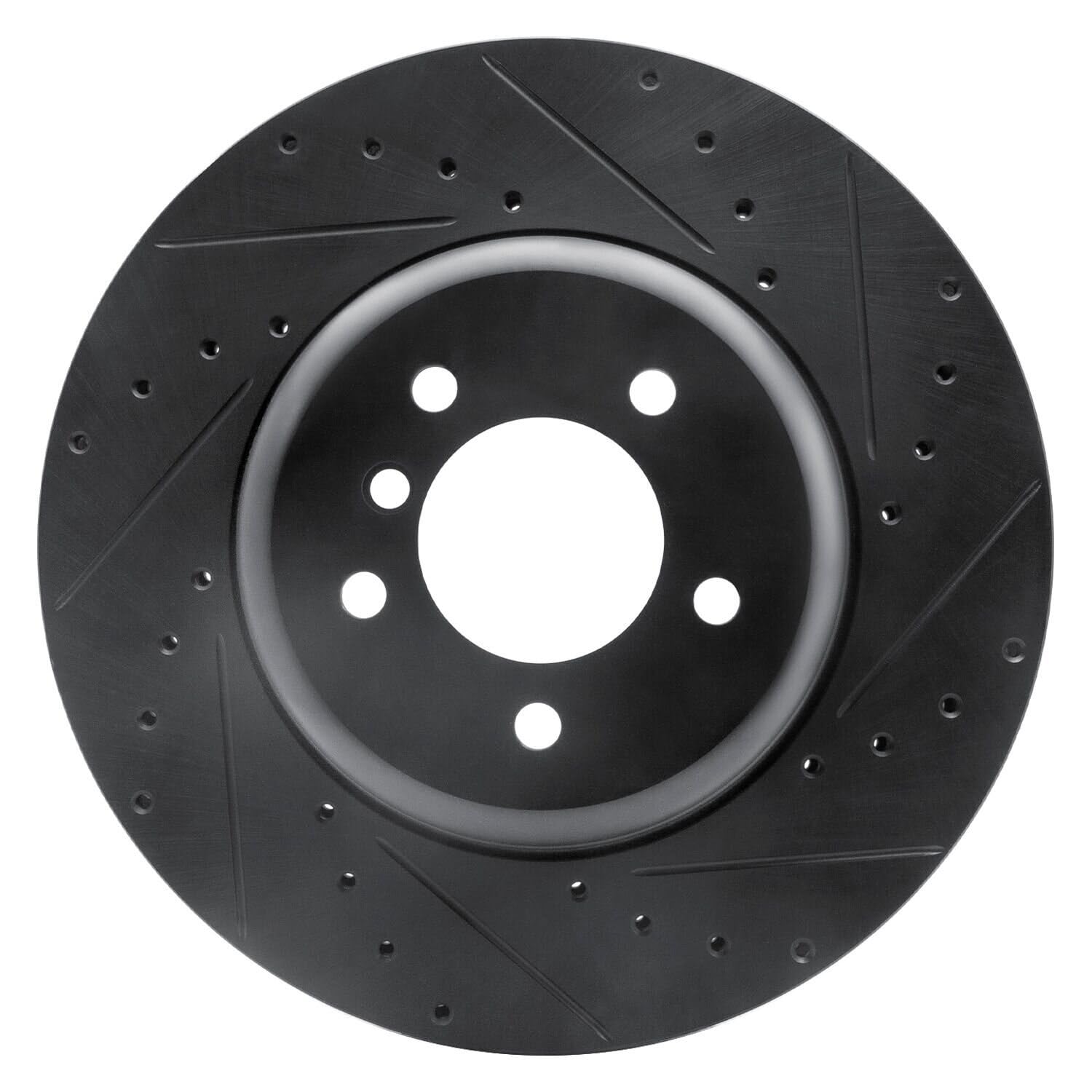 R1 Concepts Brake Rotor Drilled and Slotted Black ECB-31105R
