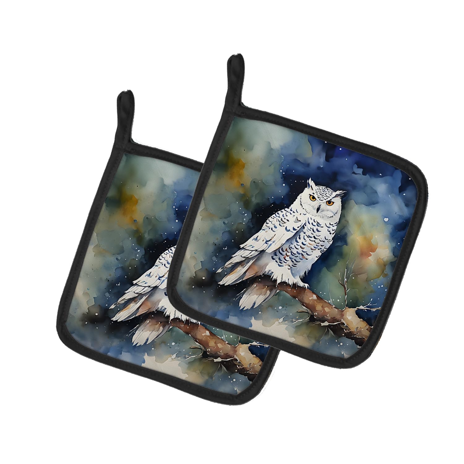 Snowy Owl Pair of Pot Holders