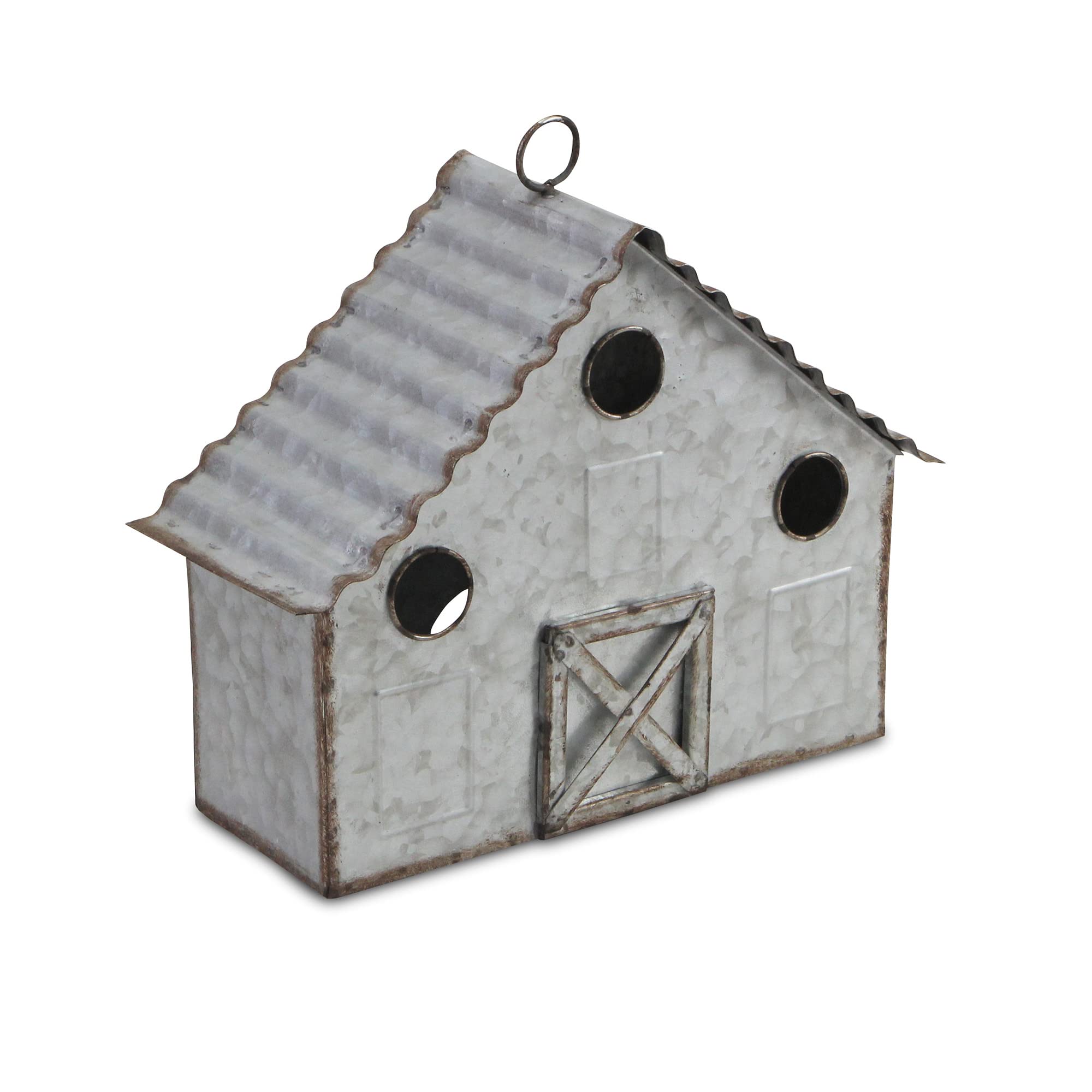 Mina Metal Hanging Birdhouse Dcor - Wide