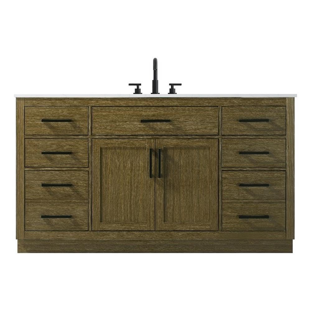 Alden 60 inch Single Bathroom Vanity in Chestnut Brown
