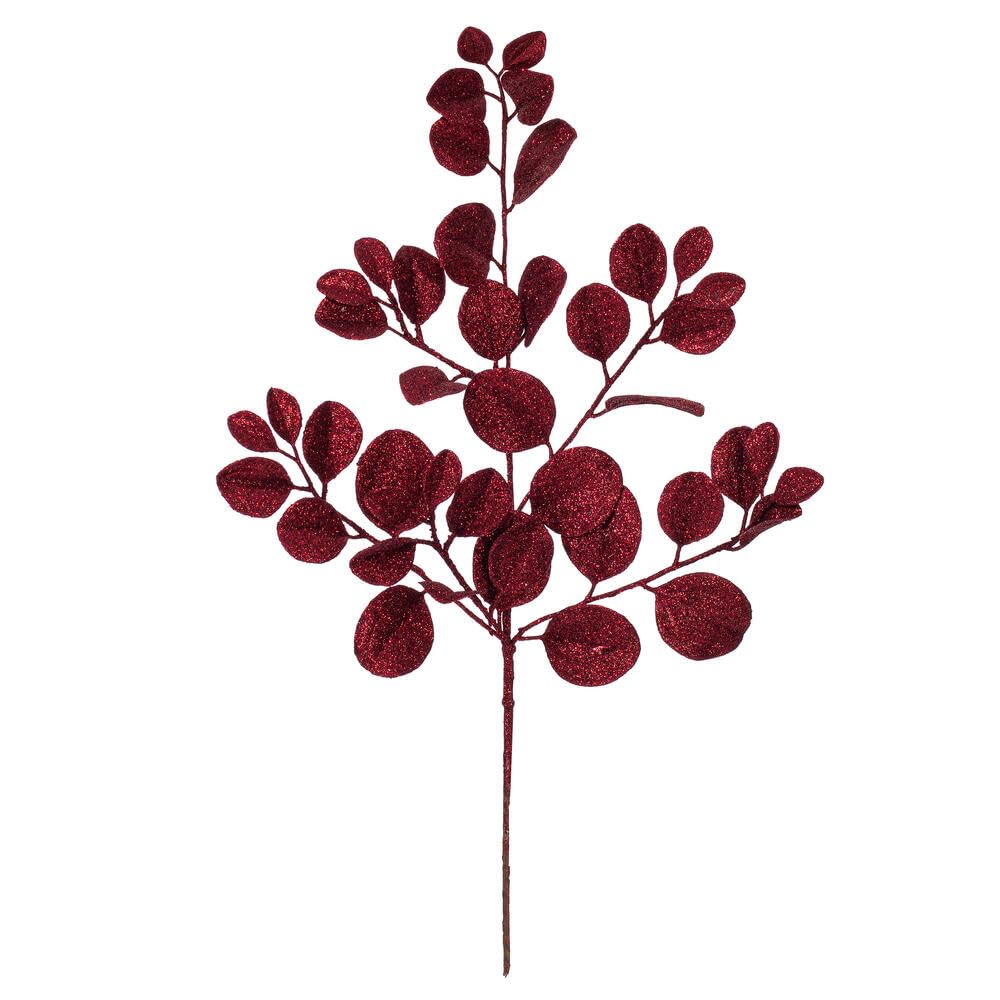 Vickerman 25Burgundy Artificial Dogwood Glitter Spray 3 per bag.