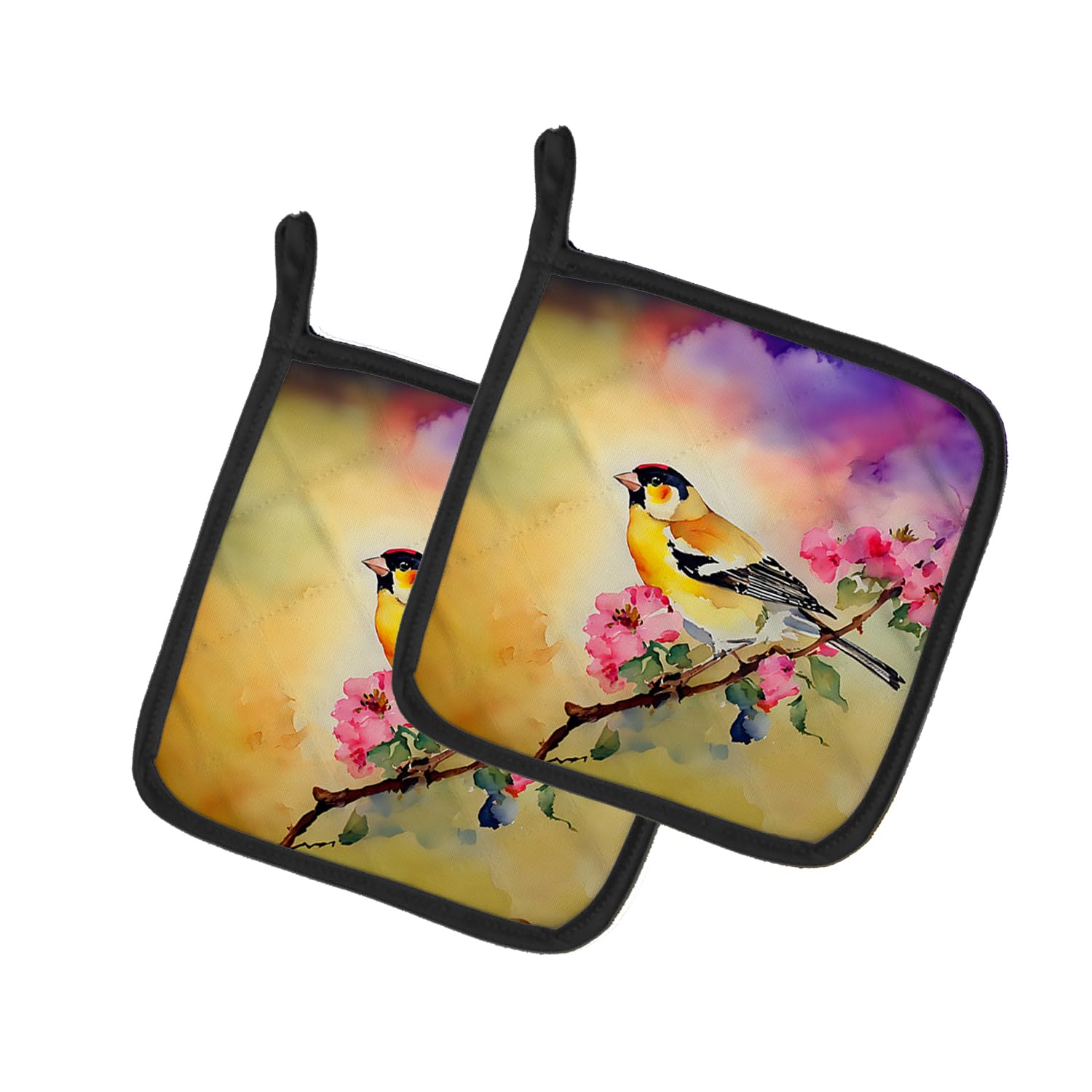 Goldfinch Pair of Pot Holders