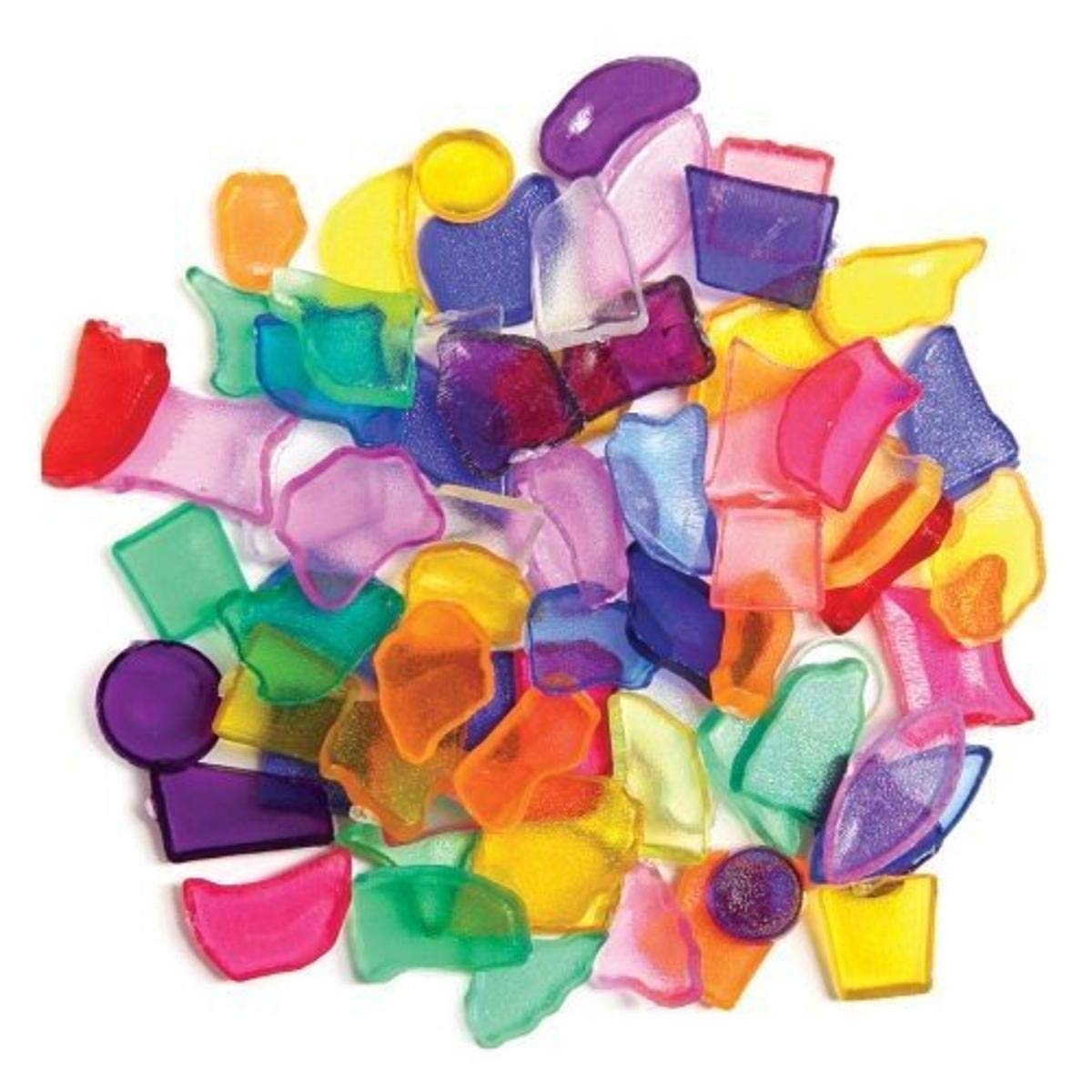 Pacon Ac3588 Creativity Street Plastic Assorted Shape Mosaic Tile, Multiple Color, 1 Lb., Kindergarten Grade To 3 Grade