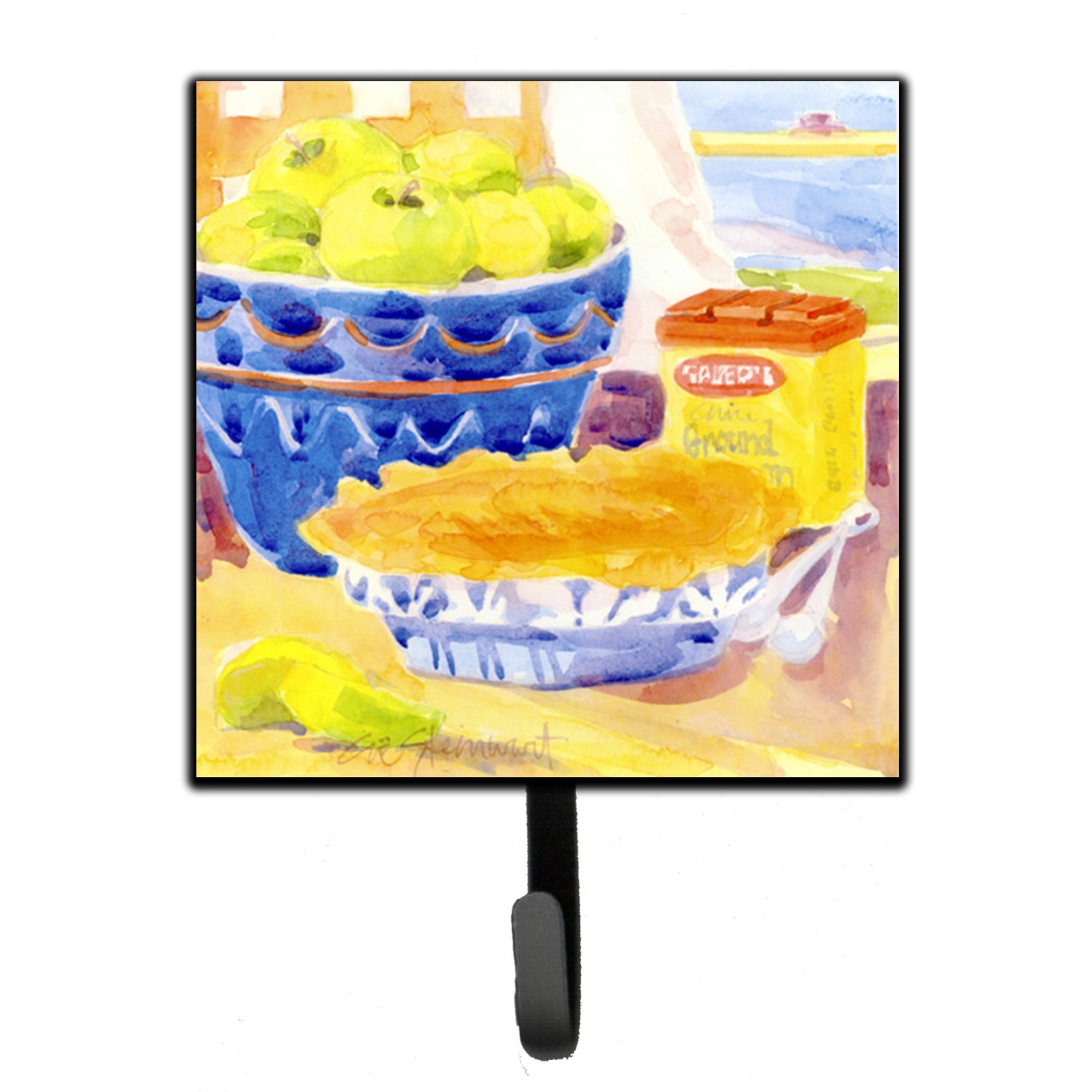 Caroline'S Treasures 6108Sh4 Green Apples For An Apple Pie Leash Holder Or Key Hook, Small, Multicolor