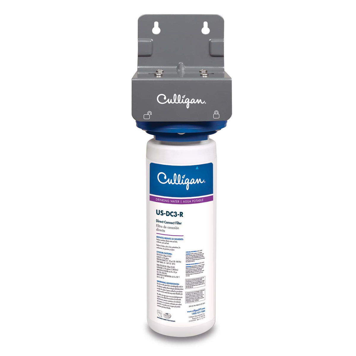 Culligan Us-Dc3 Under Sink Direct Connect Premium Lead Filtration System, No Size, White