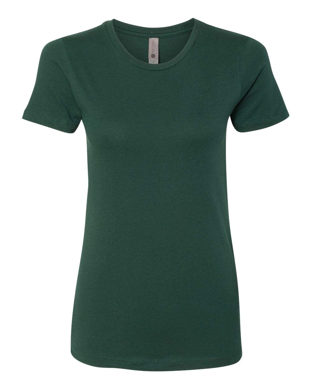 Next Level Womens Cotton Short Sleeve Boyfriend Crew - Forest Green, S