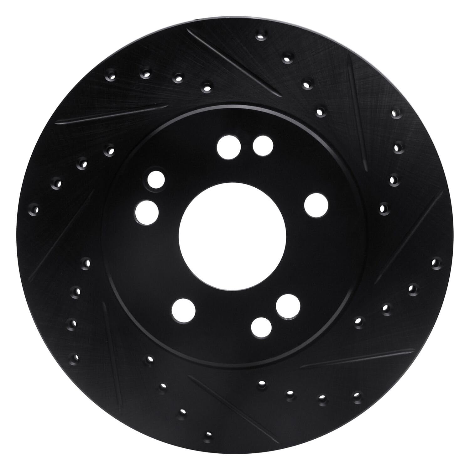 R1 Concepts Brake Rotor Drilled and Slotted Black ECB-63016R